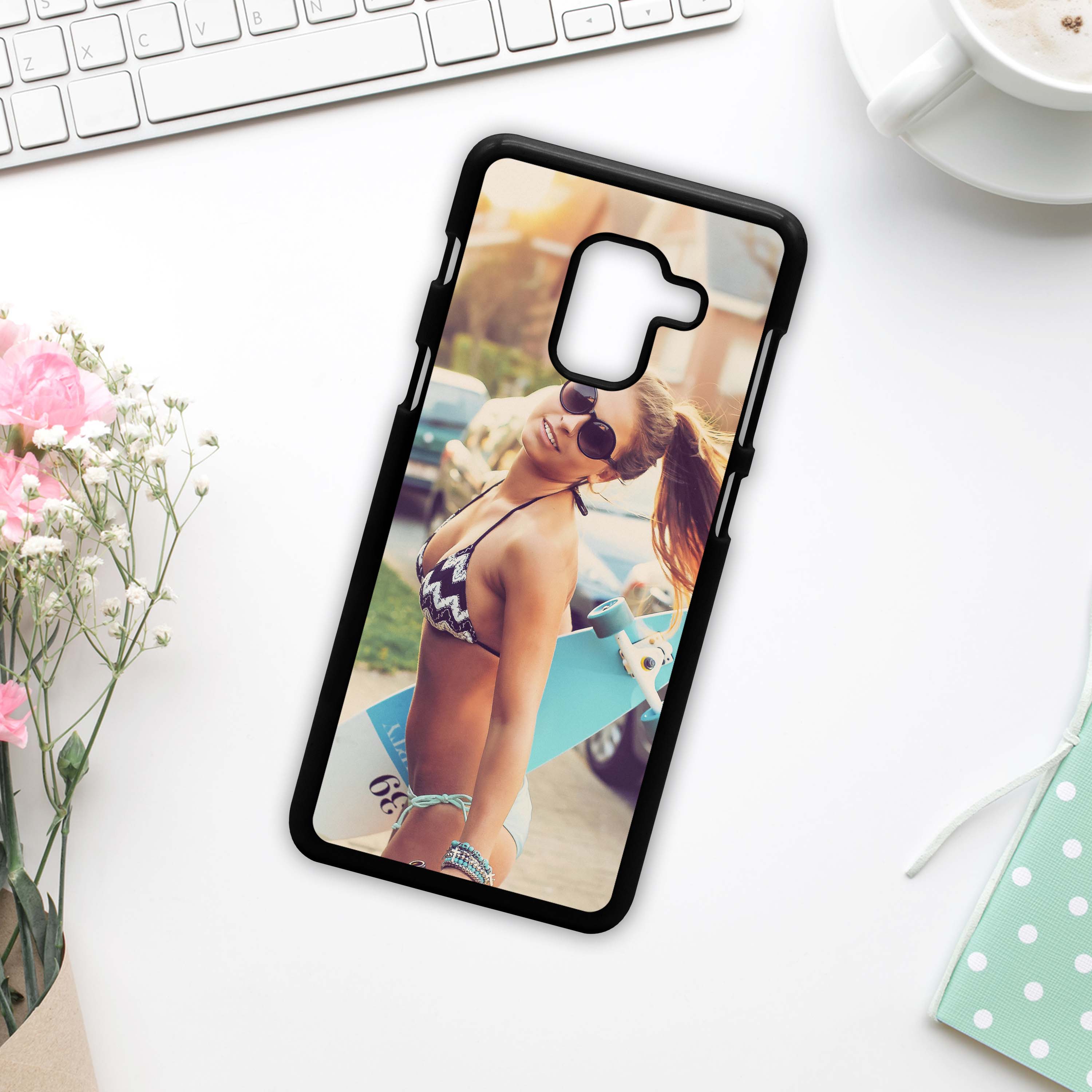 Galaxy A8 (2018) Hardcase schwarz 2