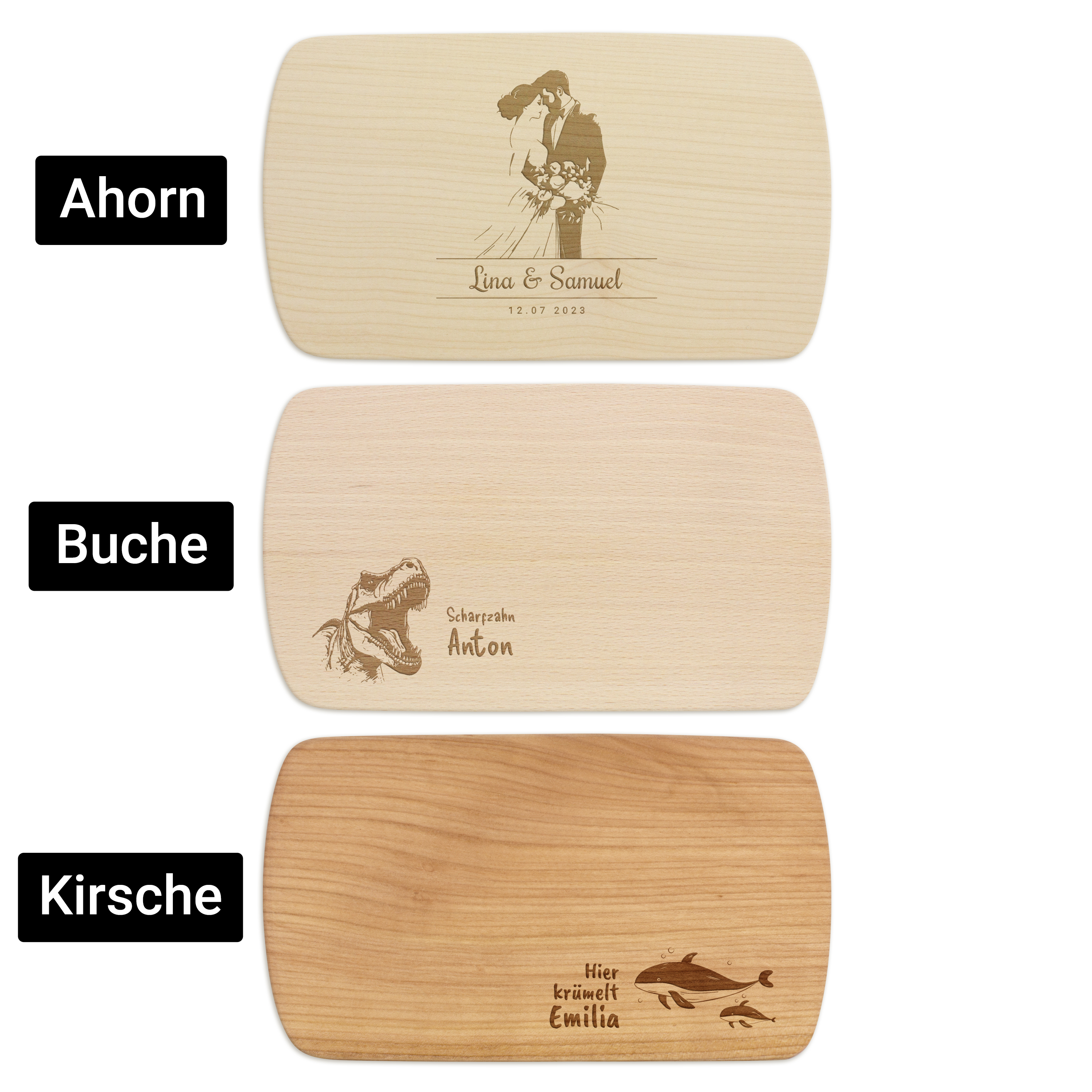 Holz-Frühstücksbrettchen Kirsche 5