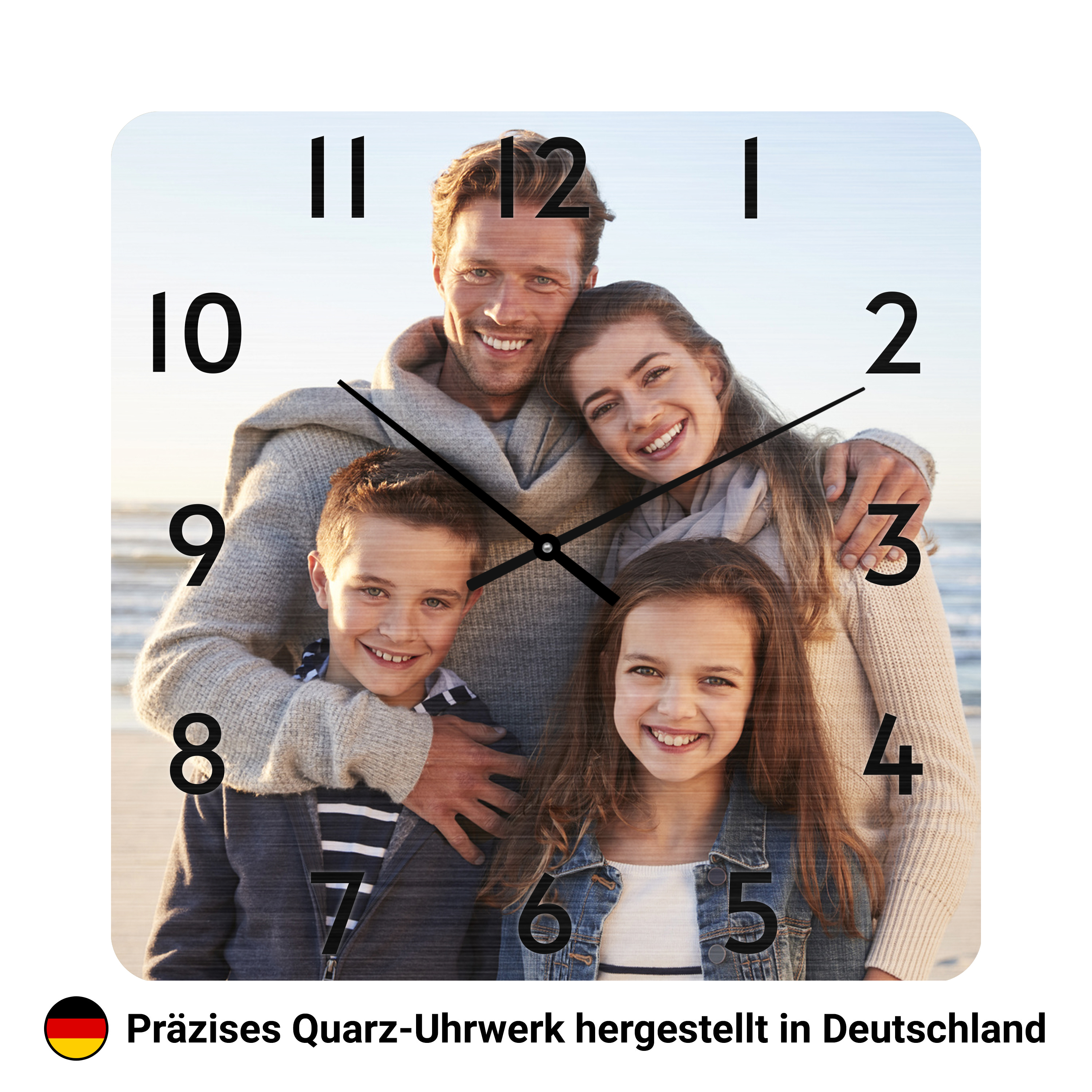 Wanduhr eckig klein (26 cm) Holz 1