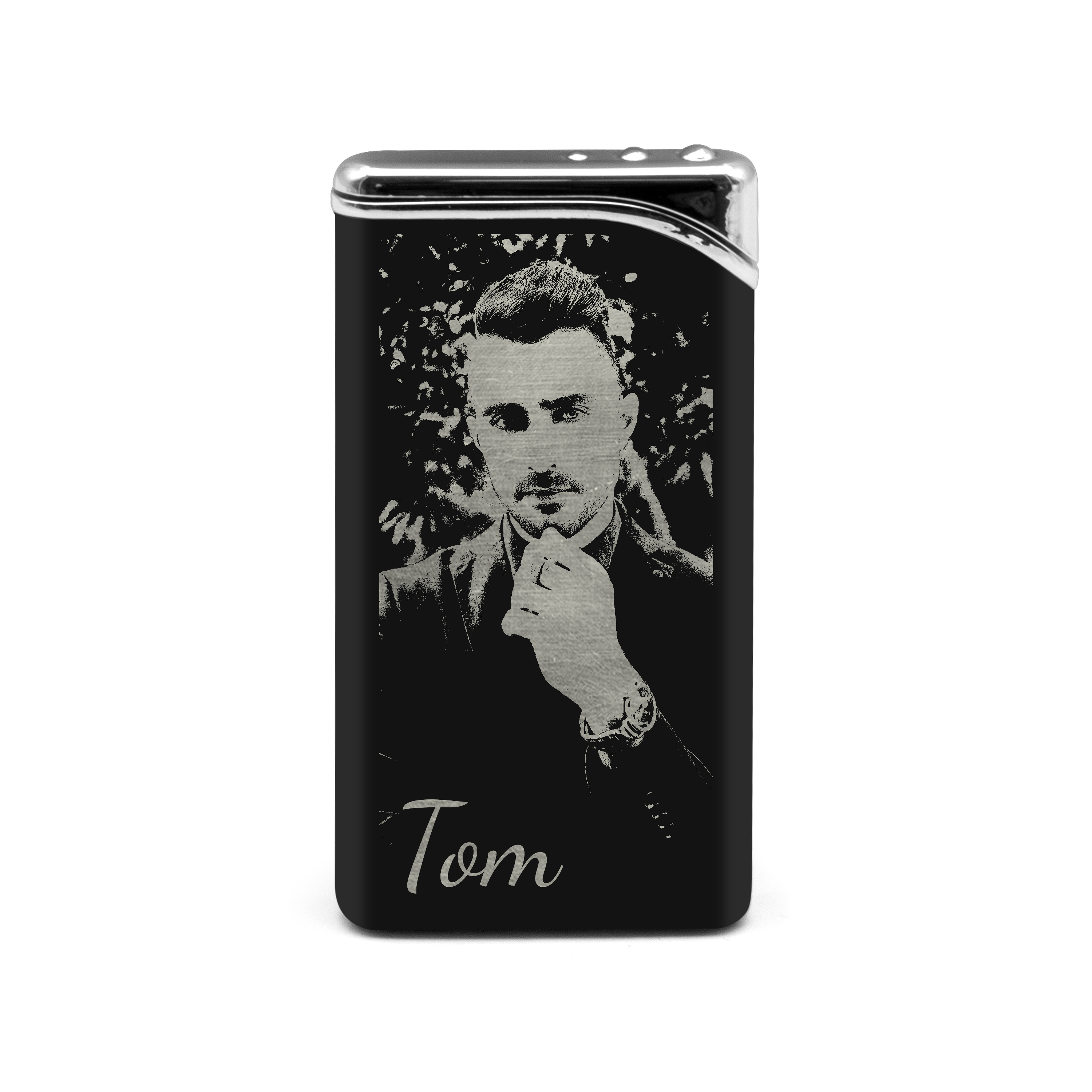 Metall-Feuerzeug Gravur Schwarz 1