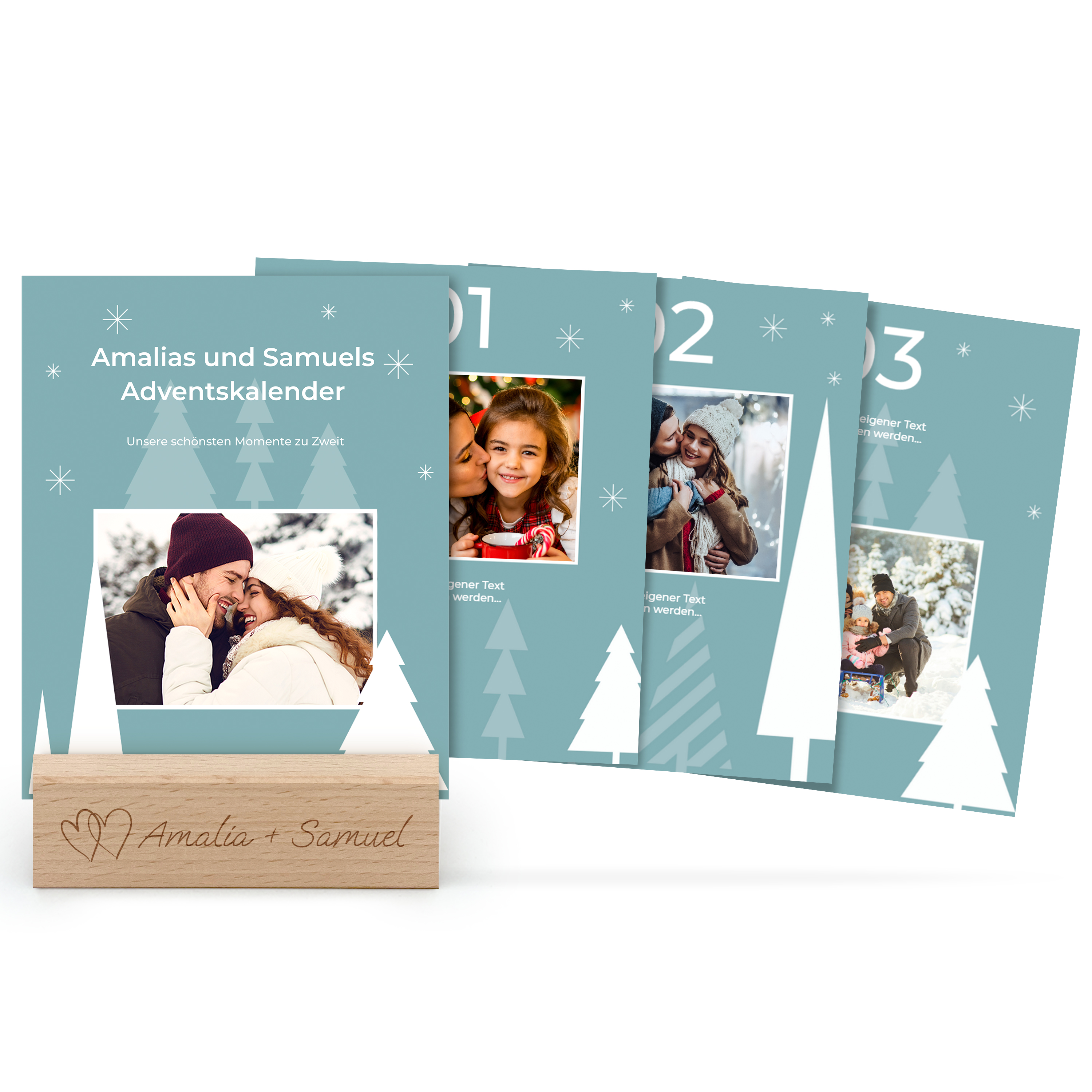 Adventskalender mit Holzaufsteller - Standard 4