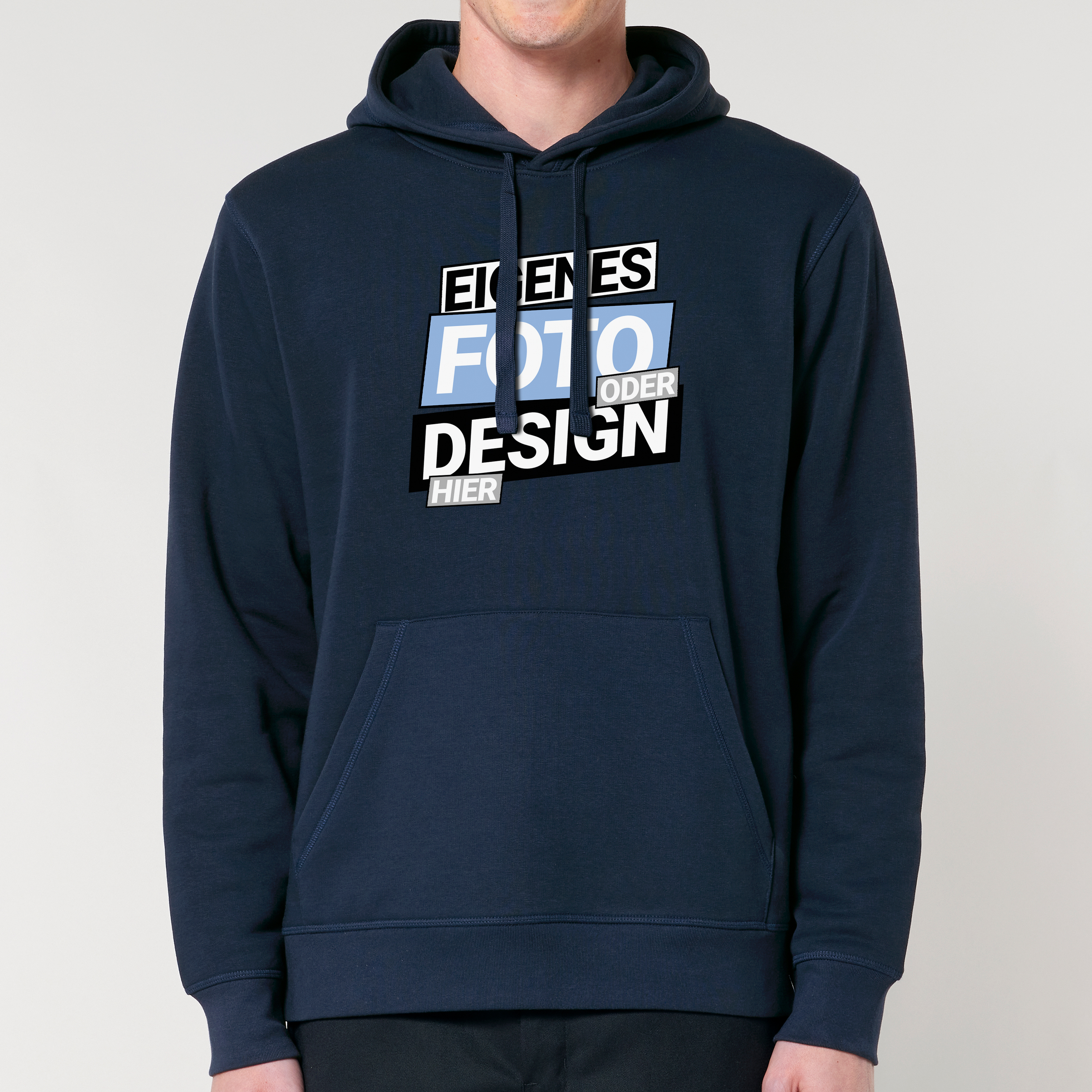 Bio Hoodie „Basic“ M Dunkelblau 5