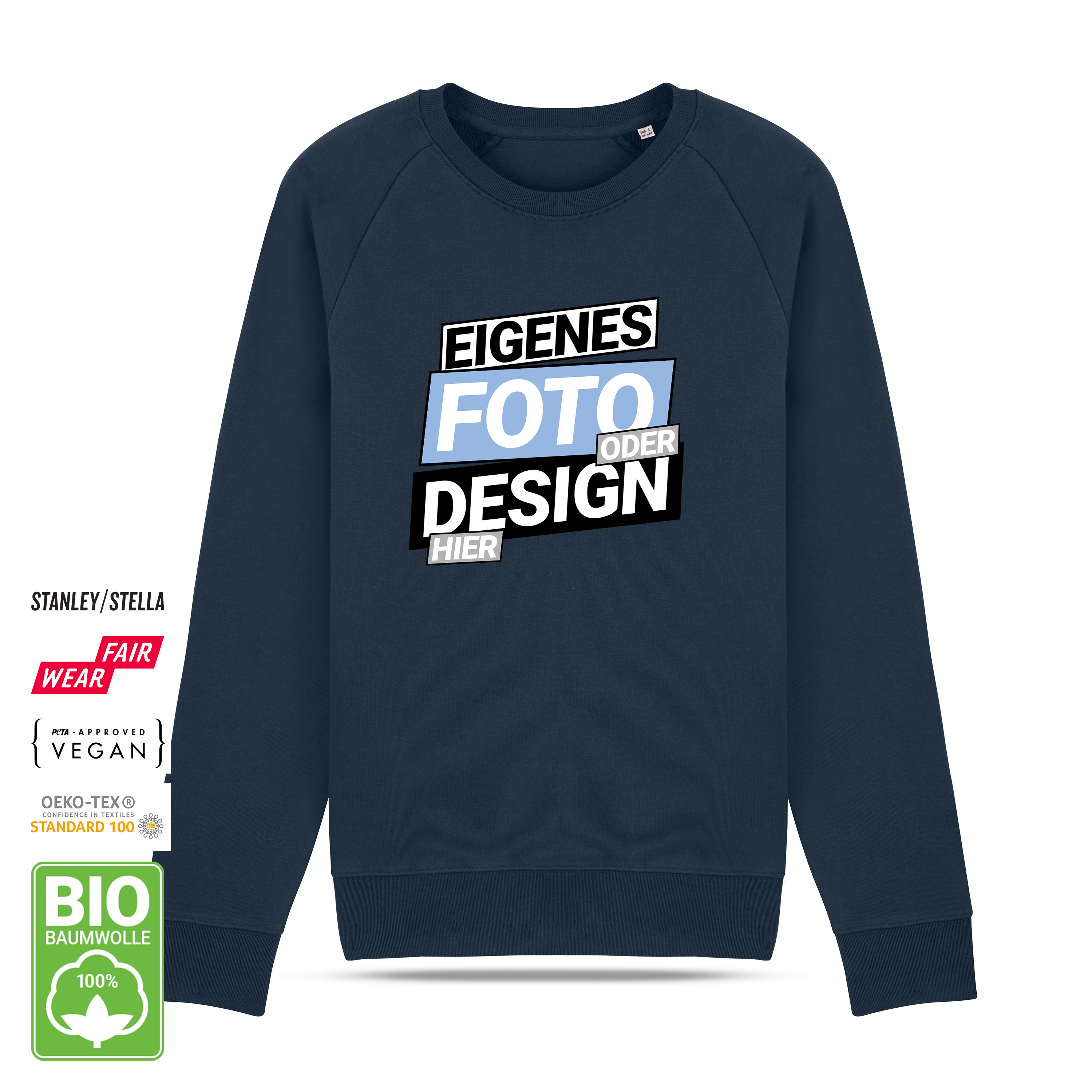 Bio Sweatshirt M Dunkelblau 1