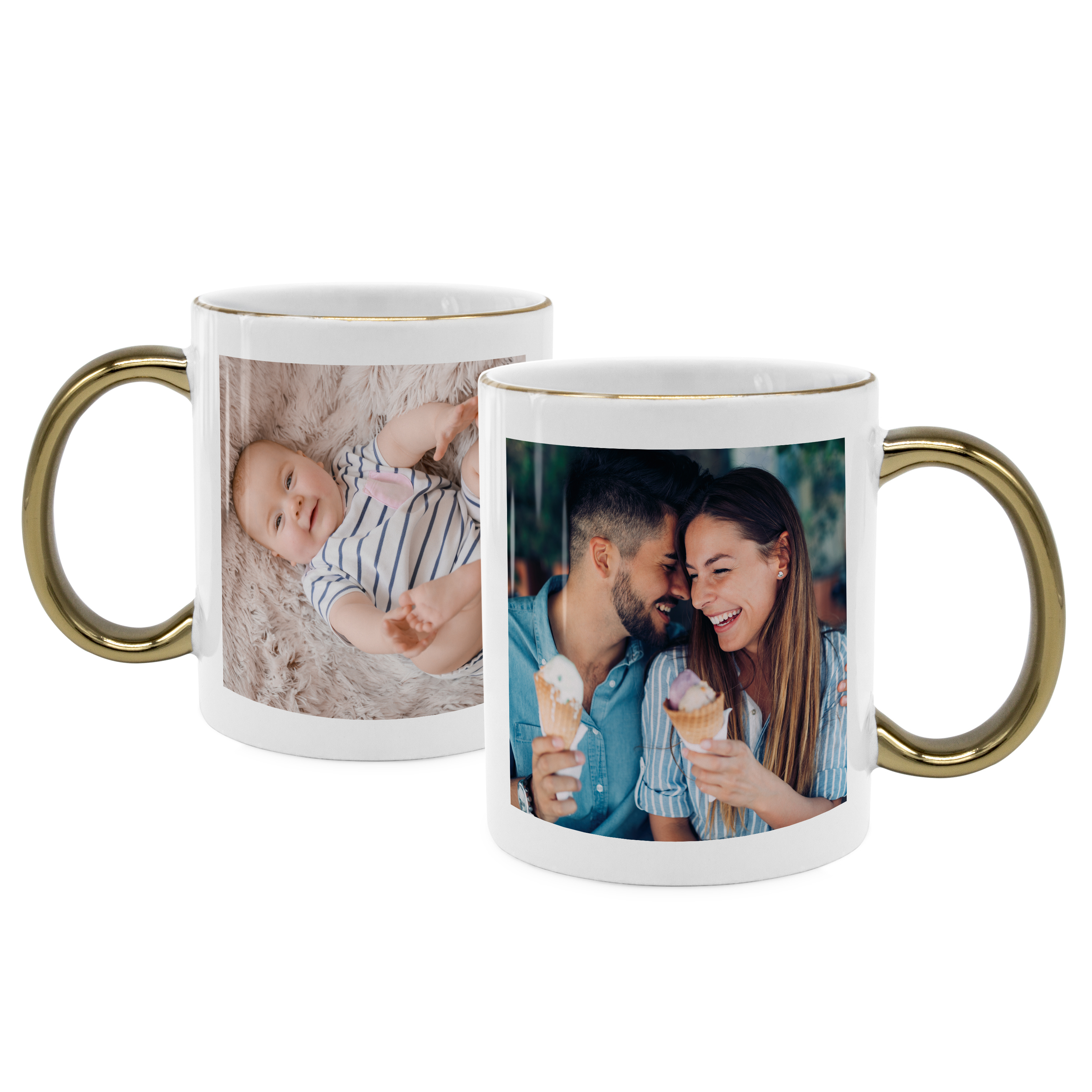 Kaffeebecher Beidseitig Gold glänzend 1