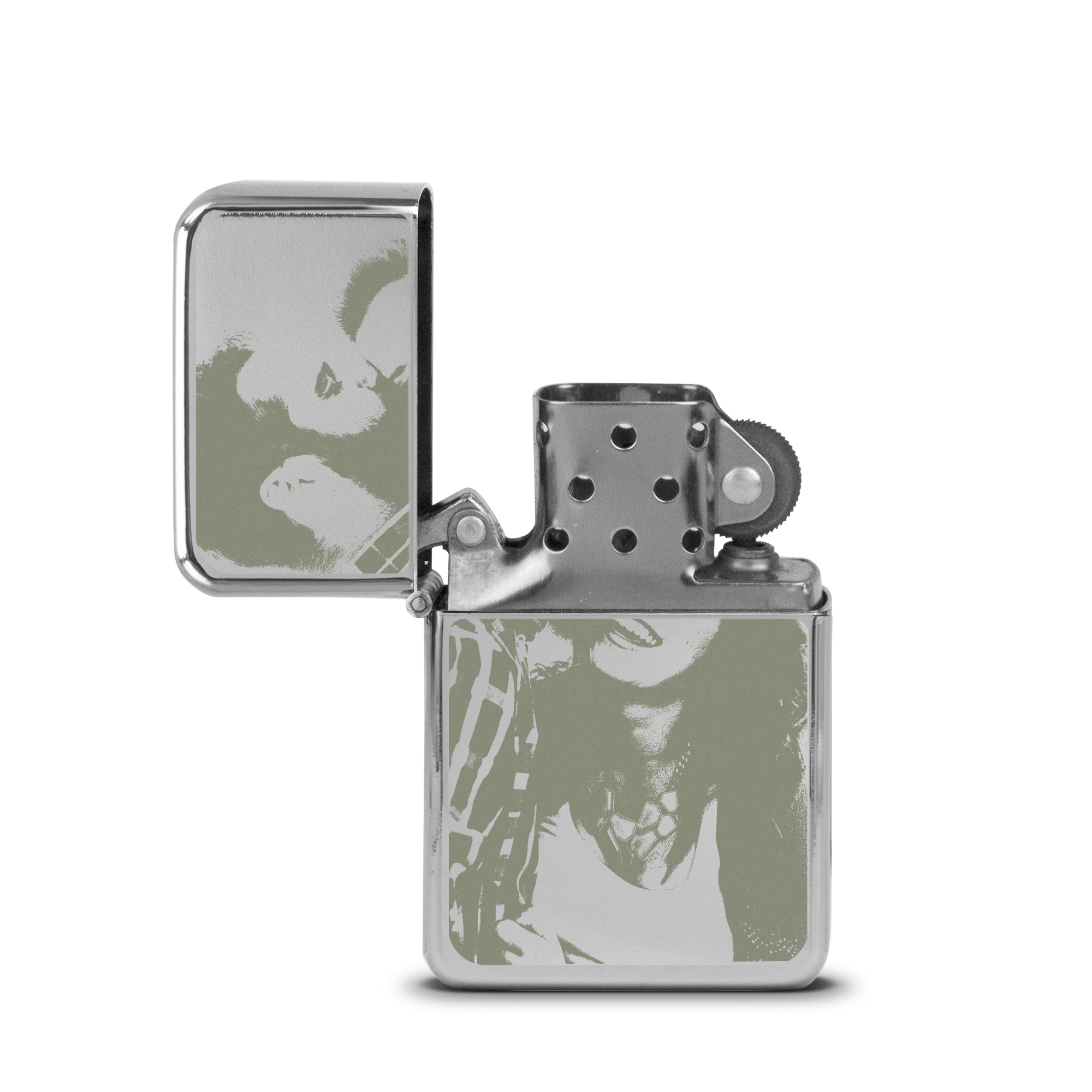 Sturmfeuerzeug-Set "Gravur" einseitig 2