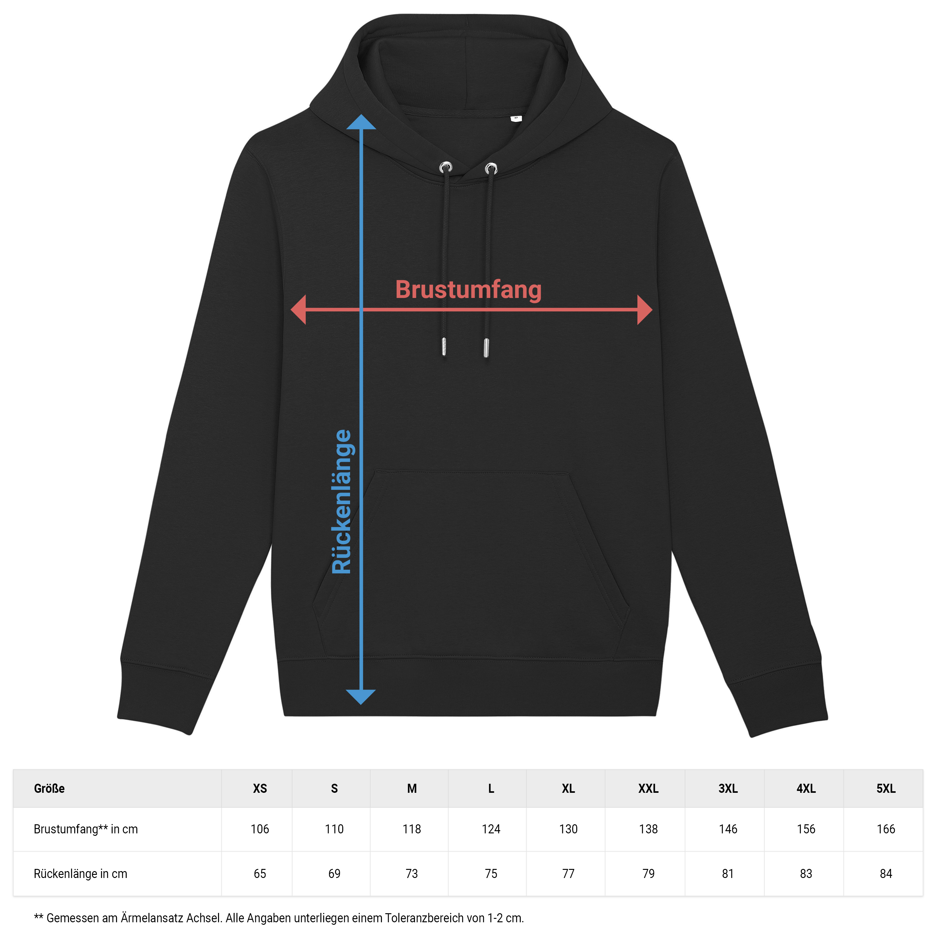 Bio Hoodie „Premium“ Schwarz 4