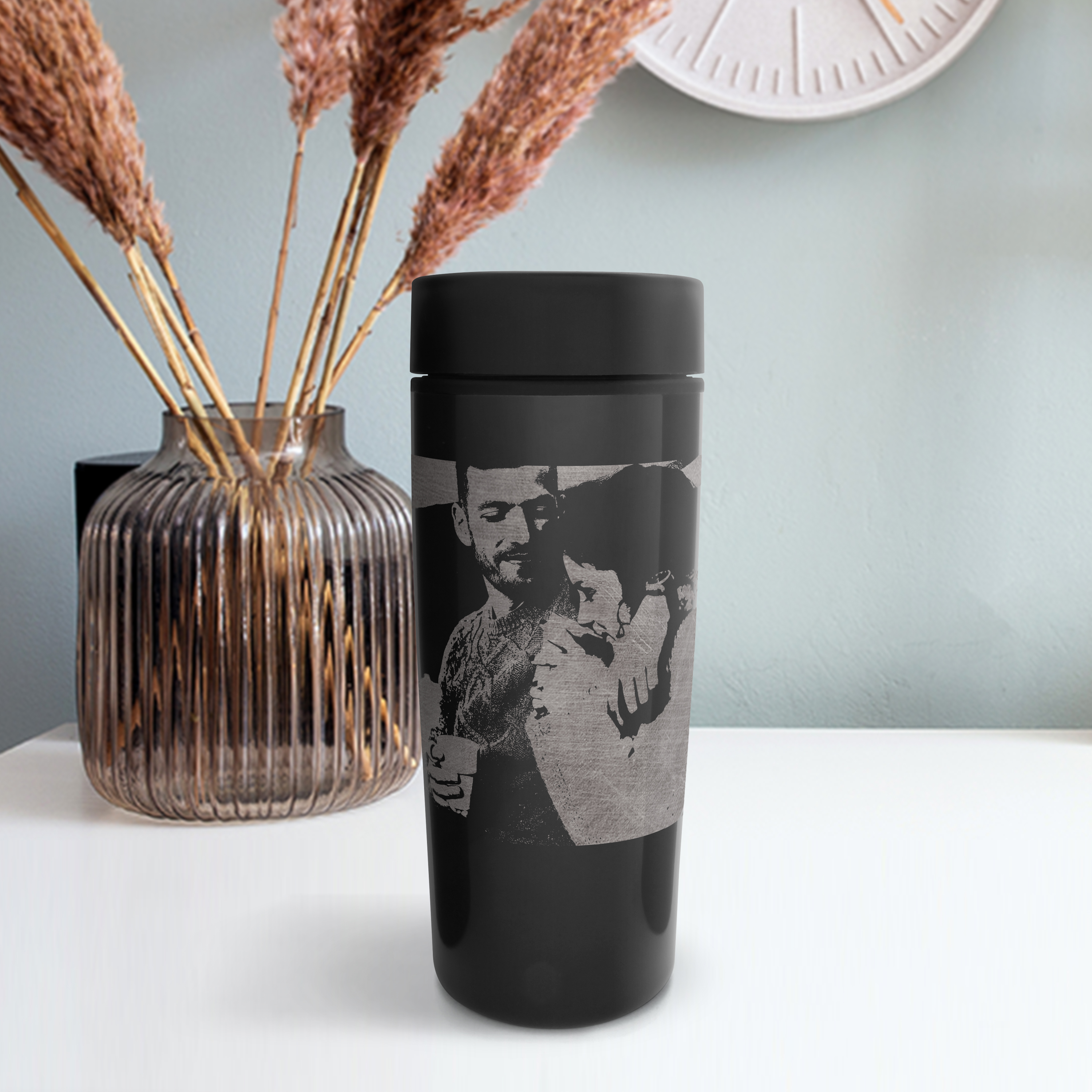 Thermobecher Gravur 0,43 Liter Schwarz 5