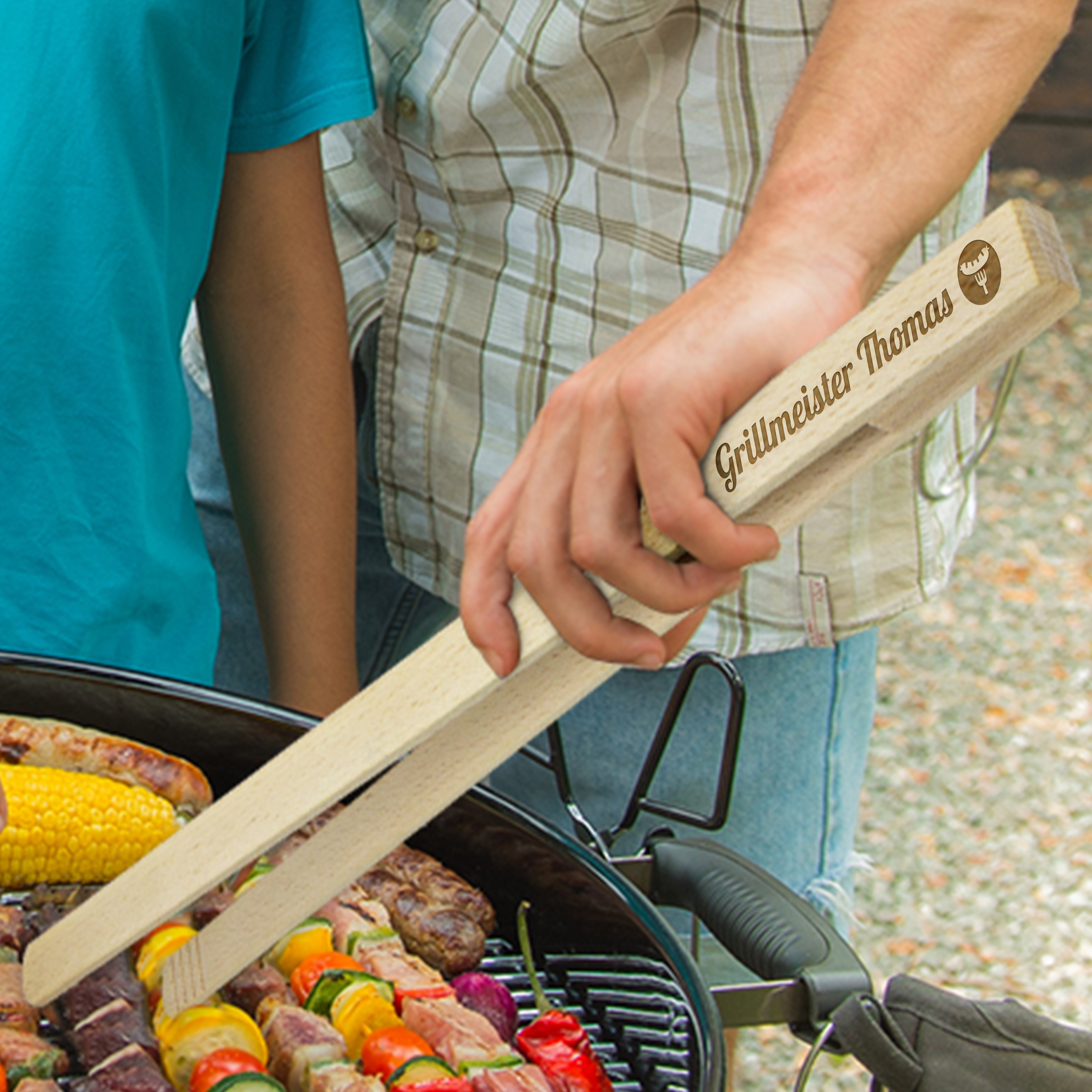 Holz-Grillzange - Standard 4