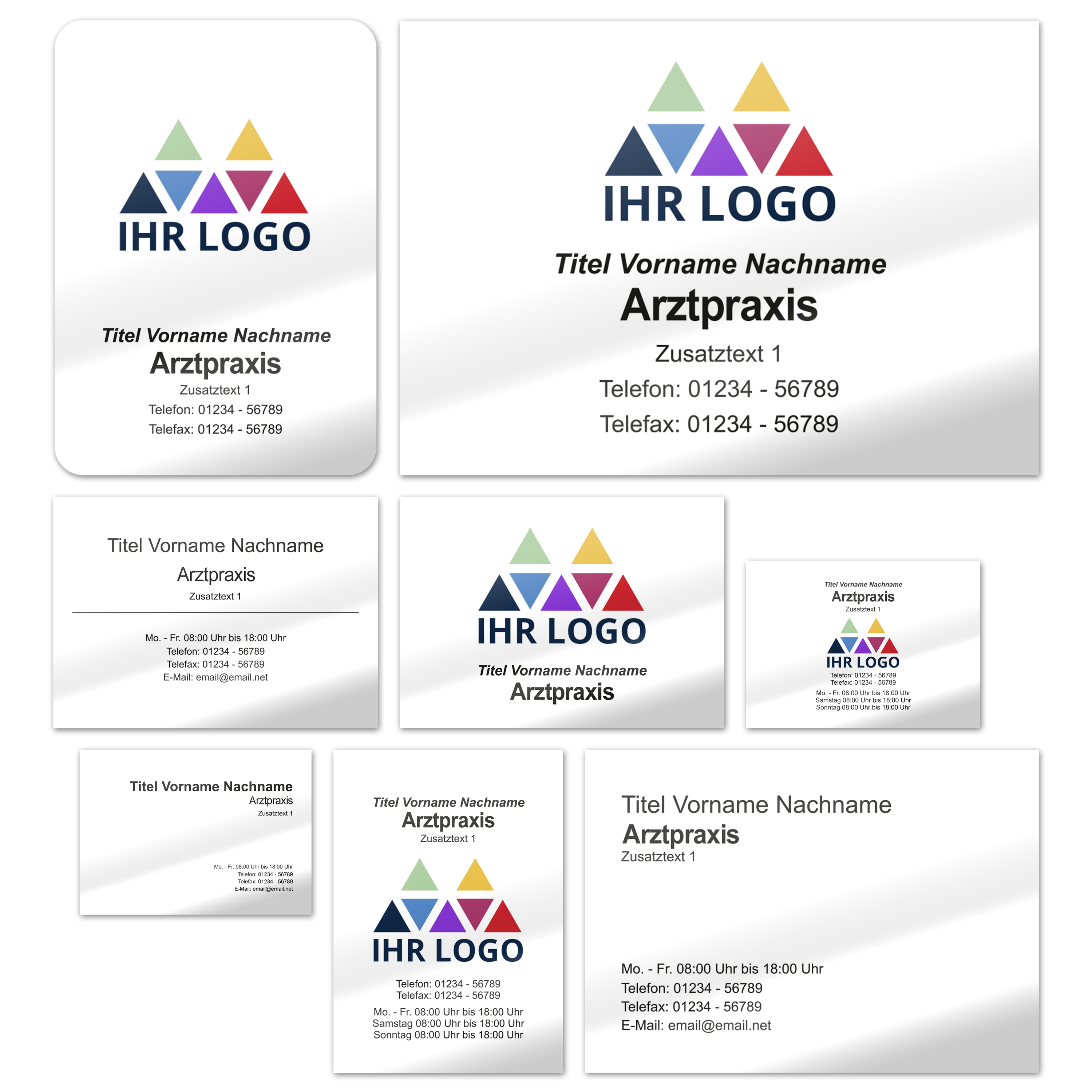 Praxisschilder A5 - 21 cm x 14,8 cm PVC Hartschaum 5 mm 2