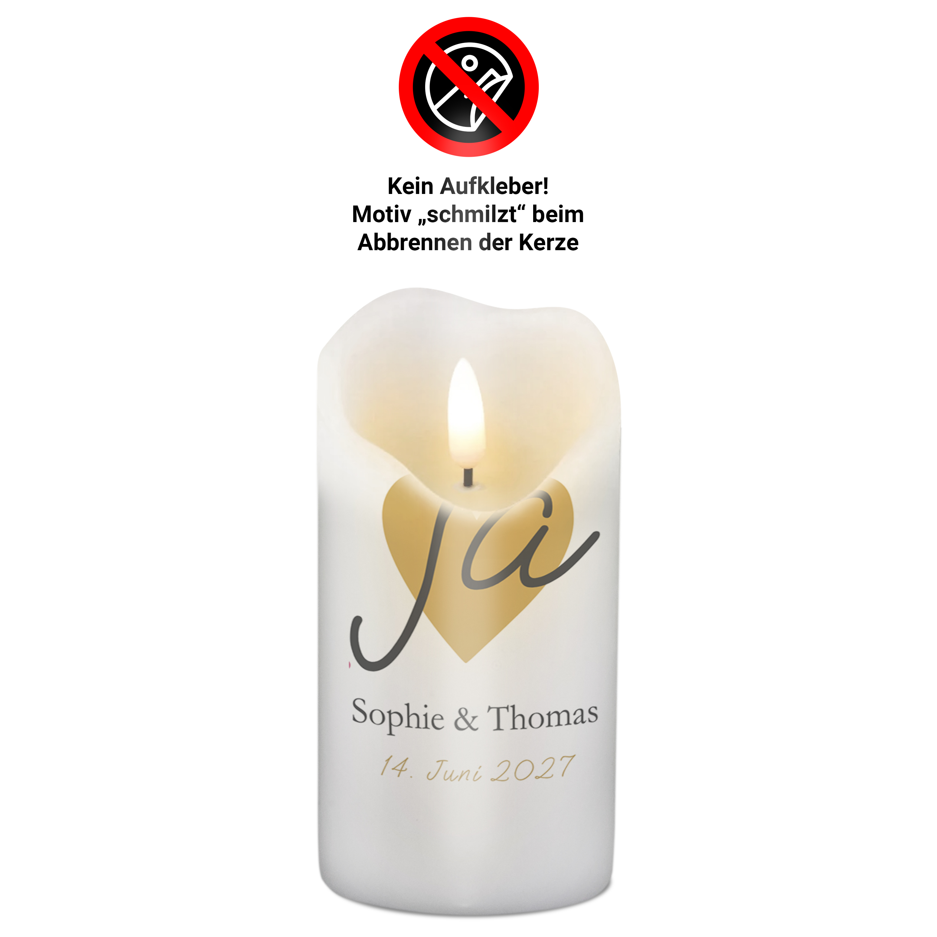 Hochzeitskerze 15 cm 3