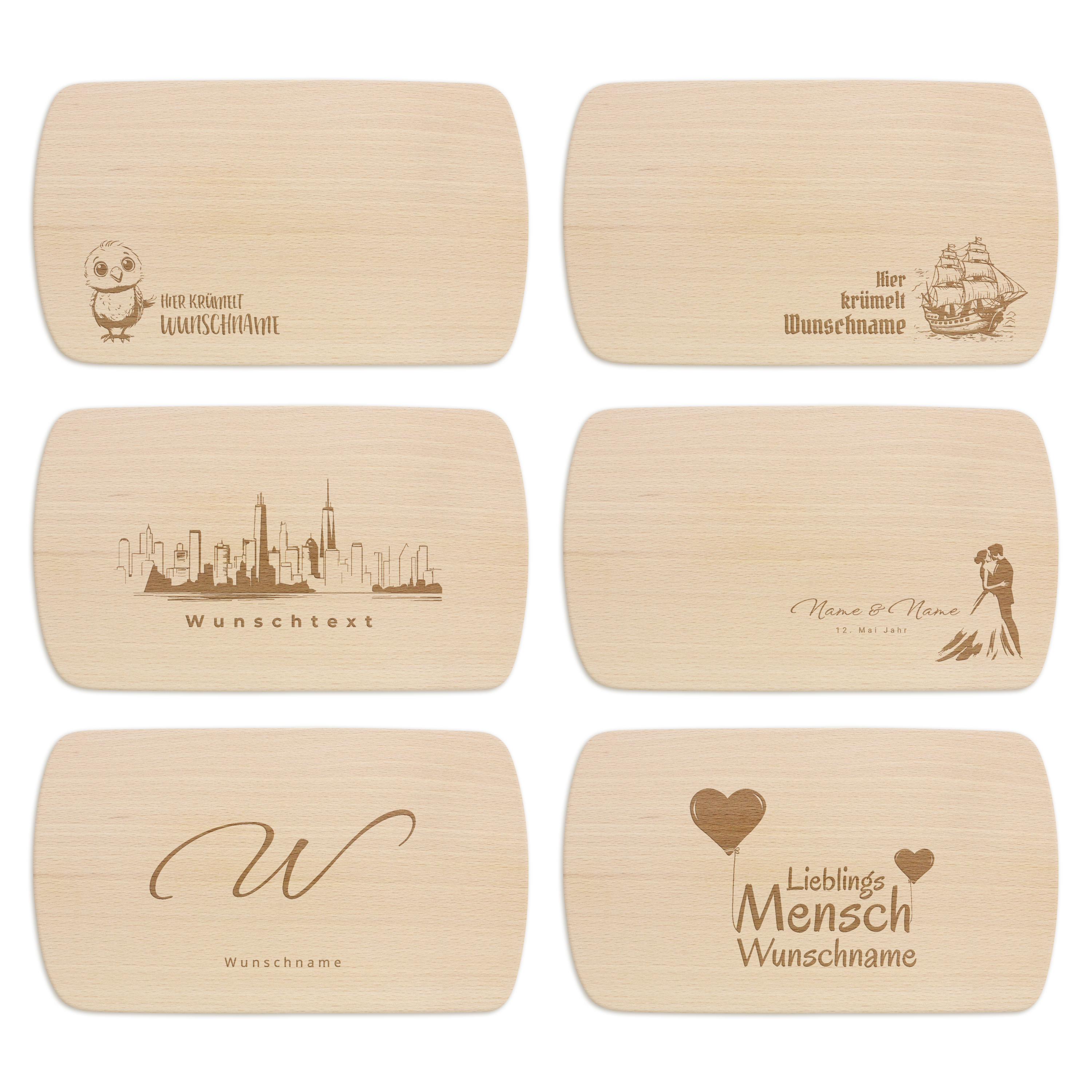 Holz-Frühstücksbrettchen Buche 6