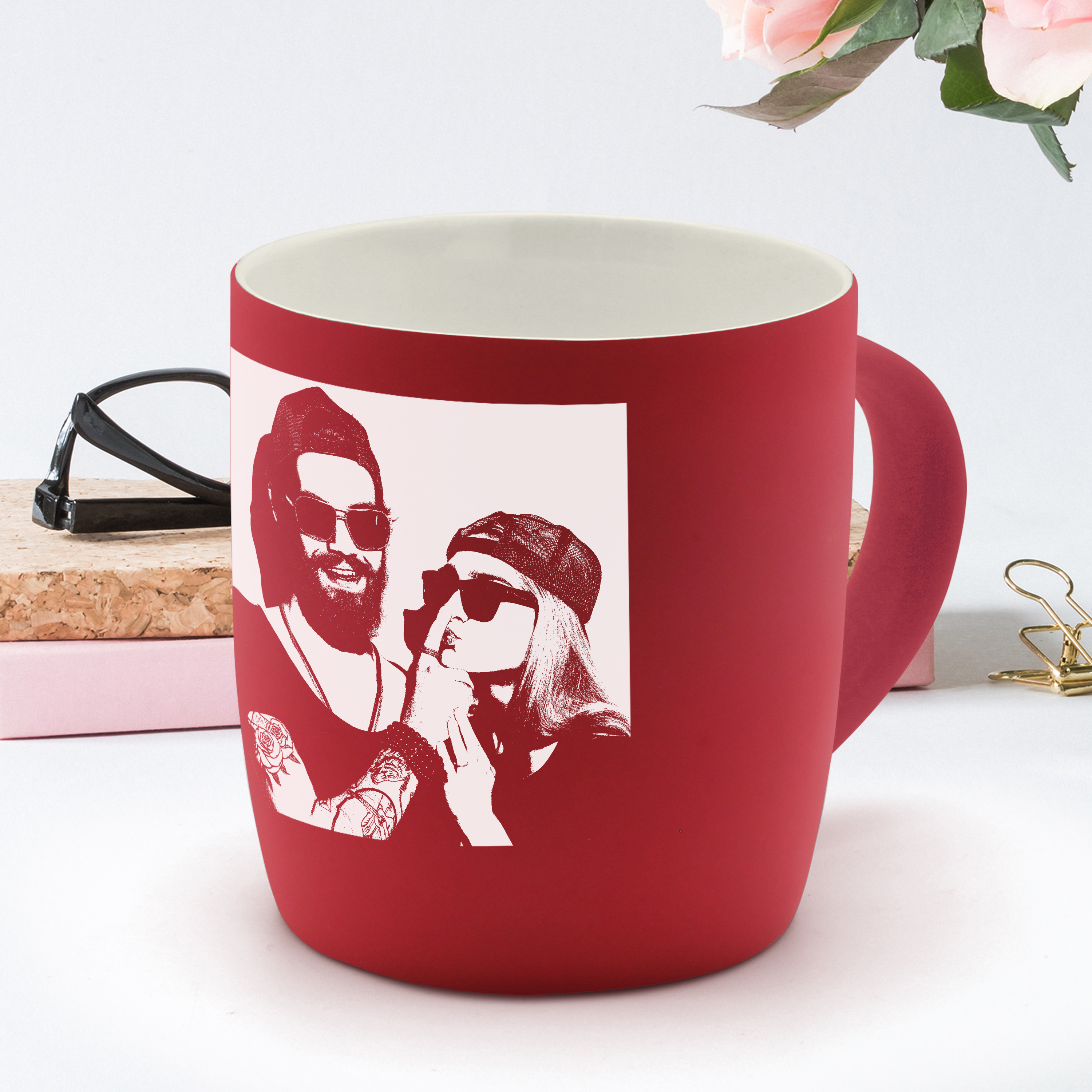 Kaffeebecher "Gravur" Rot 5