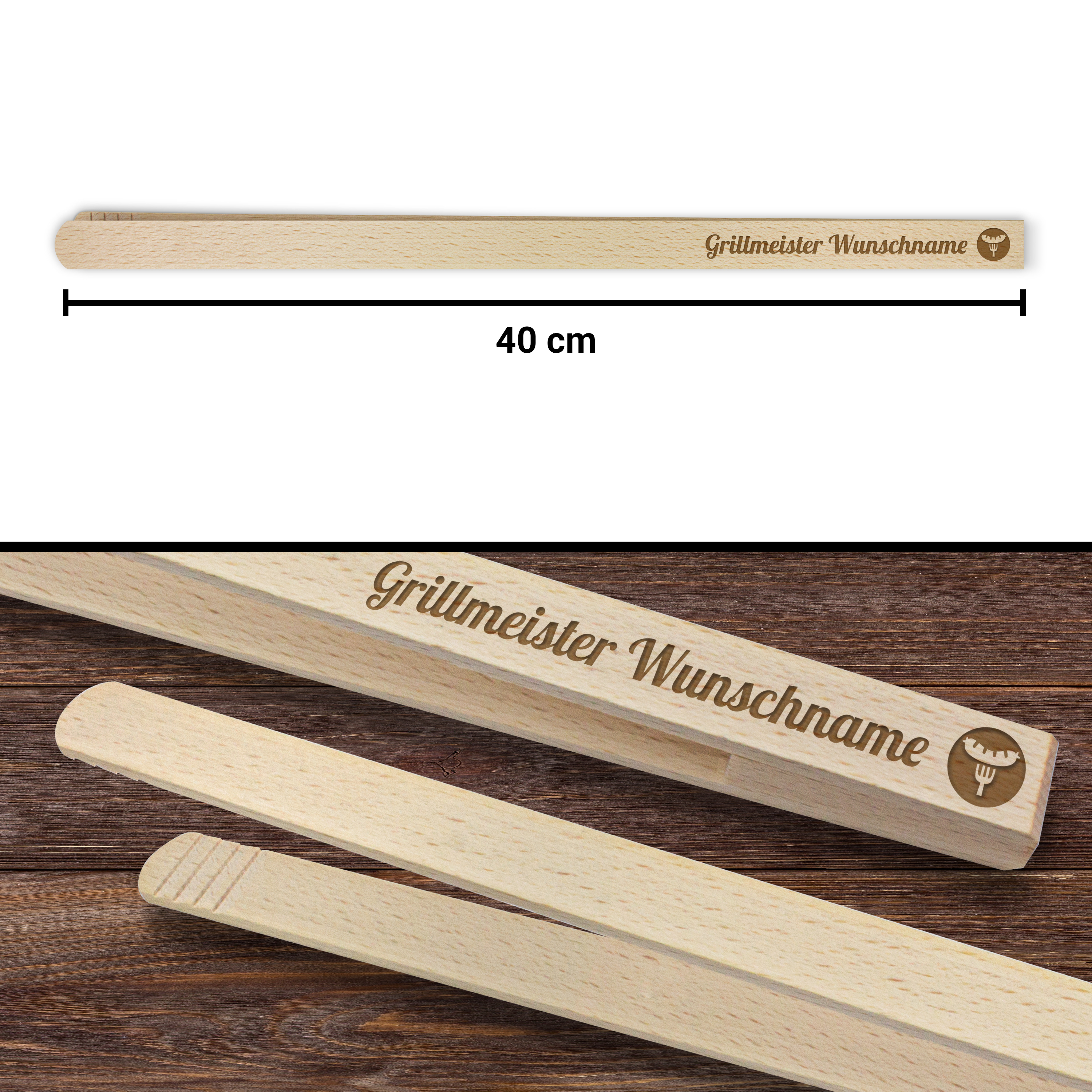 Holz-Grillzange - Standard 2