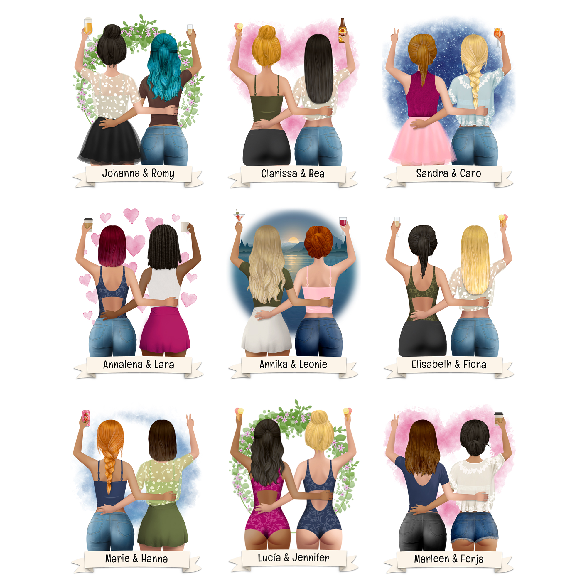 Beste Freundin Tasse Schwarz 3