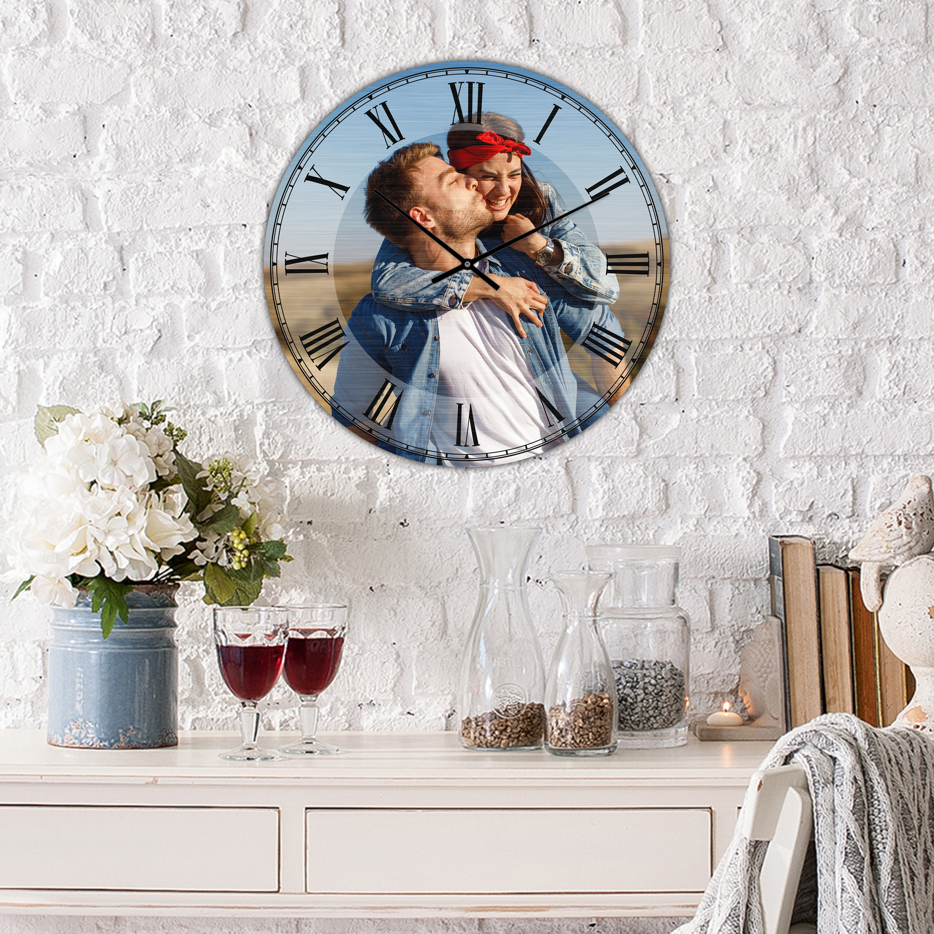 Wanduhr kreativ klein (26 cm) Holz 7