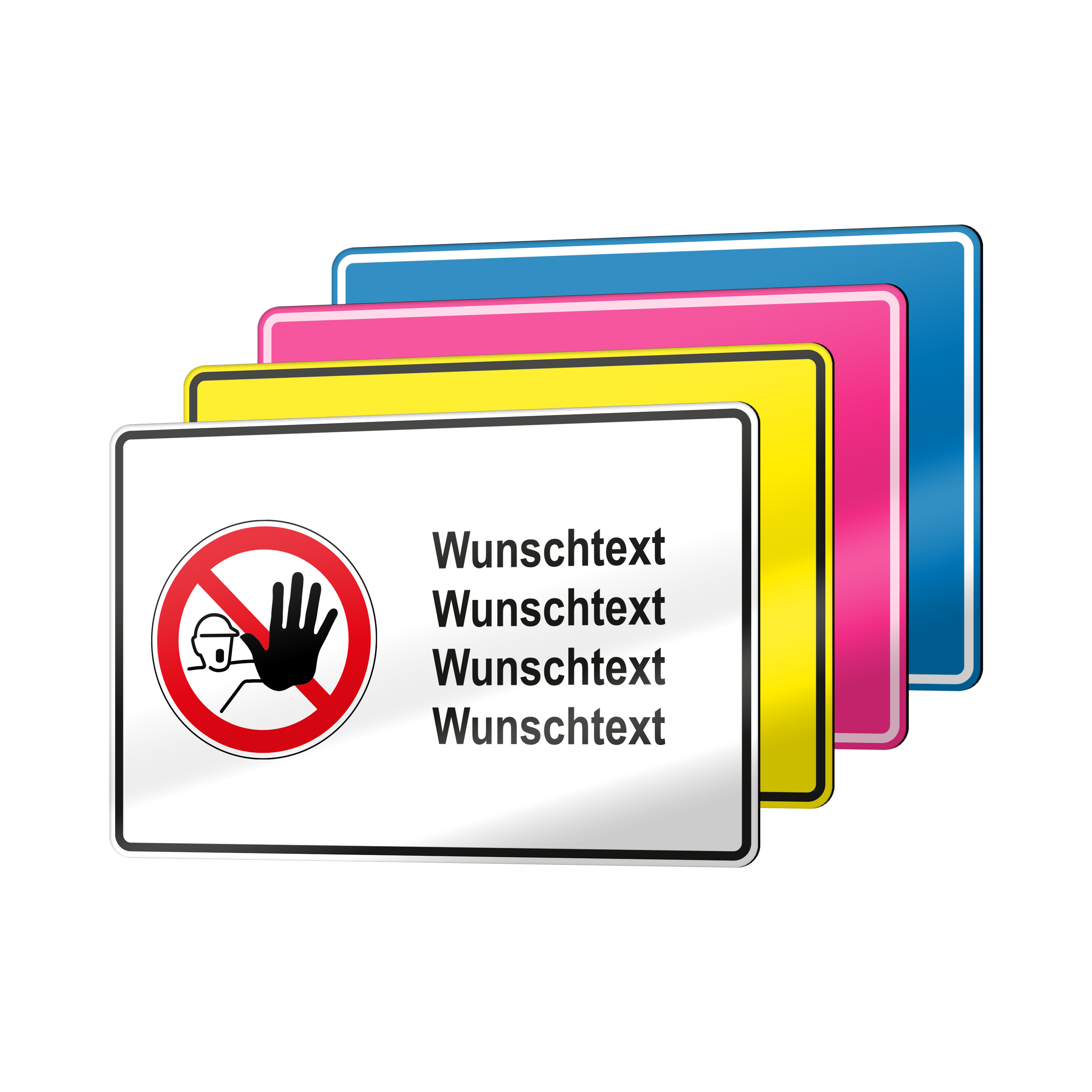 Warnschilder 30 cm x 20 cm Blechschild 4