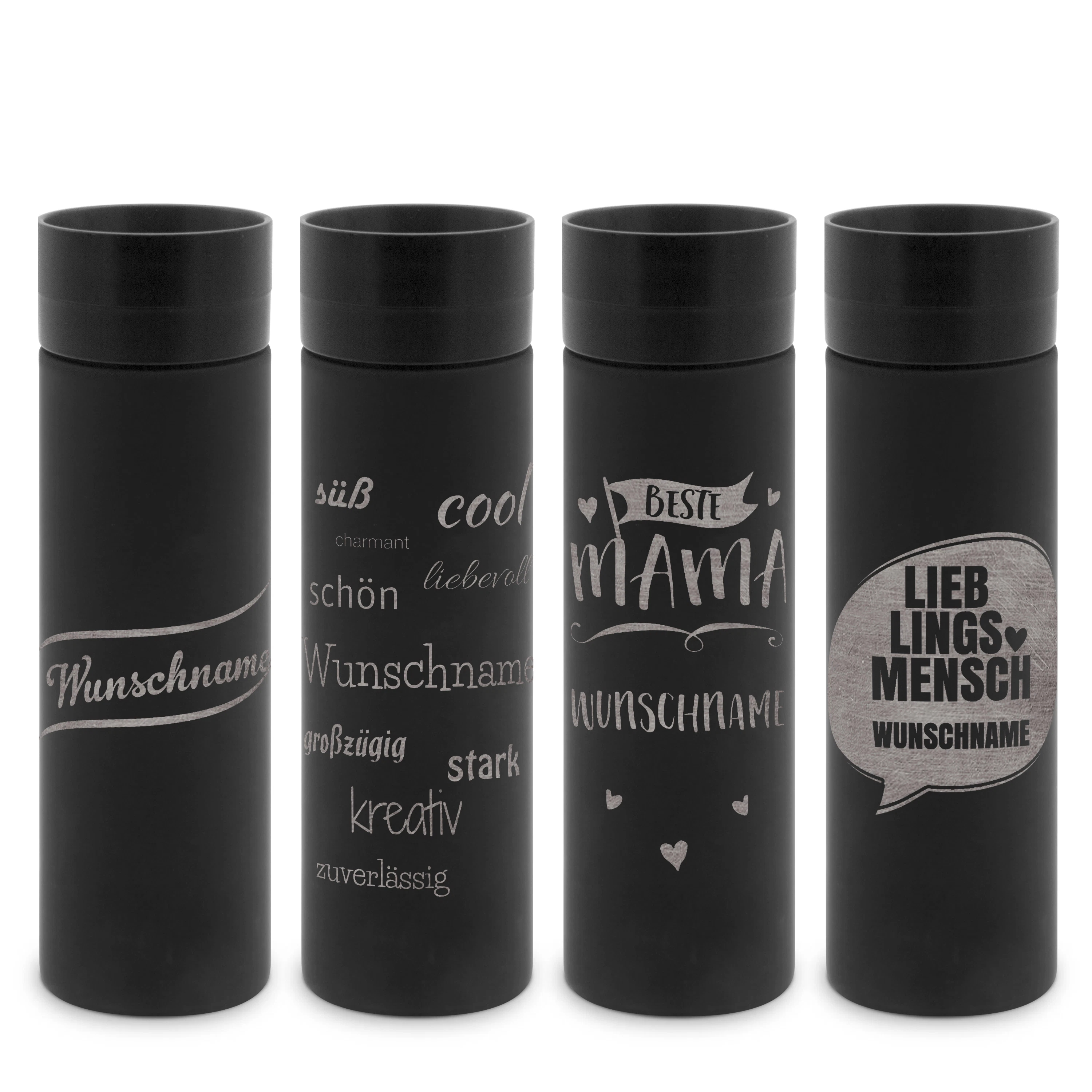 Thermobecher "Premium" Gravur 0,465 Liter Schwarz 1
