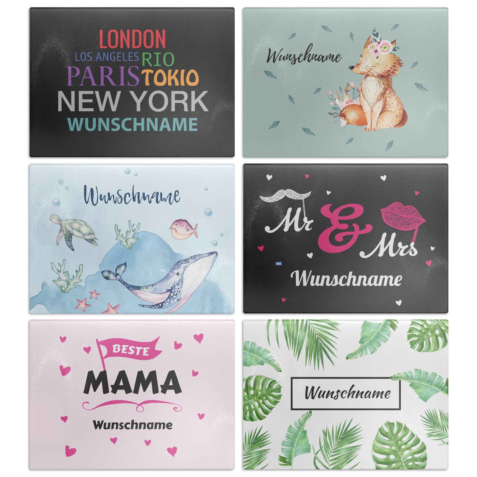 Glasschneidebrett Groß 6