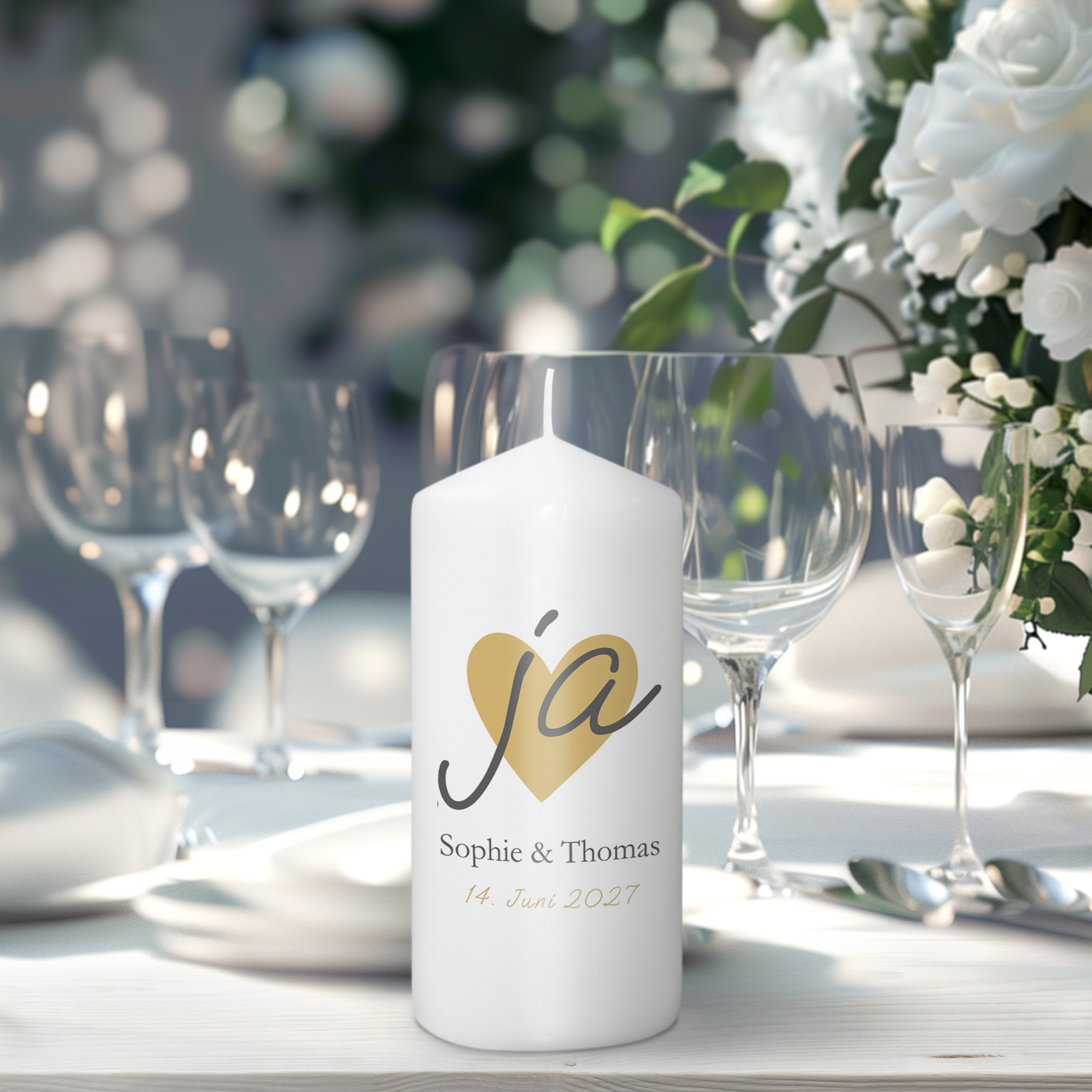 Hochzeitskerze 15 cm 6