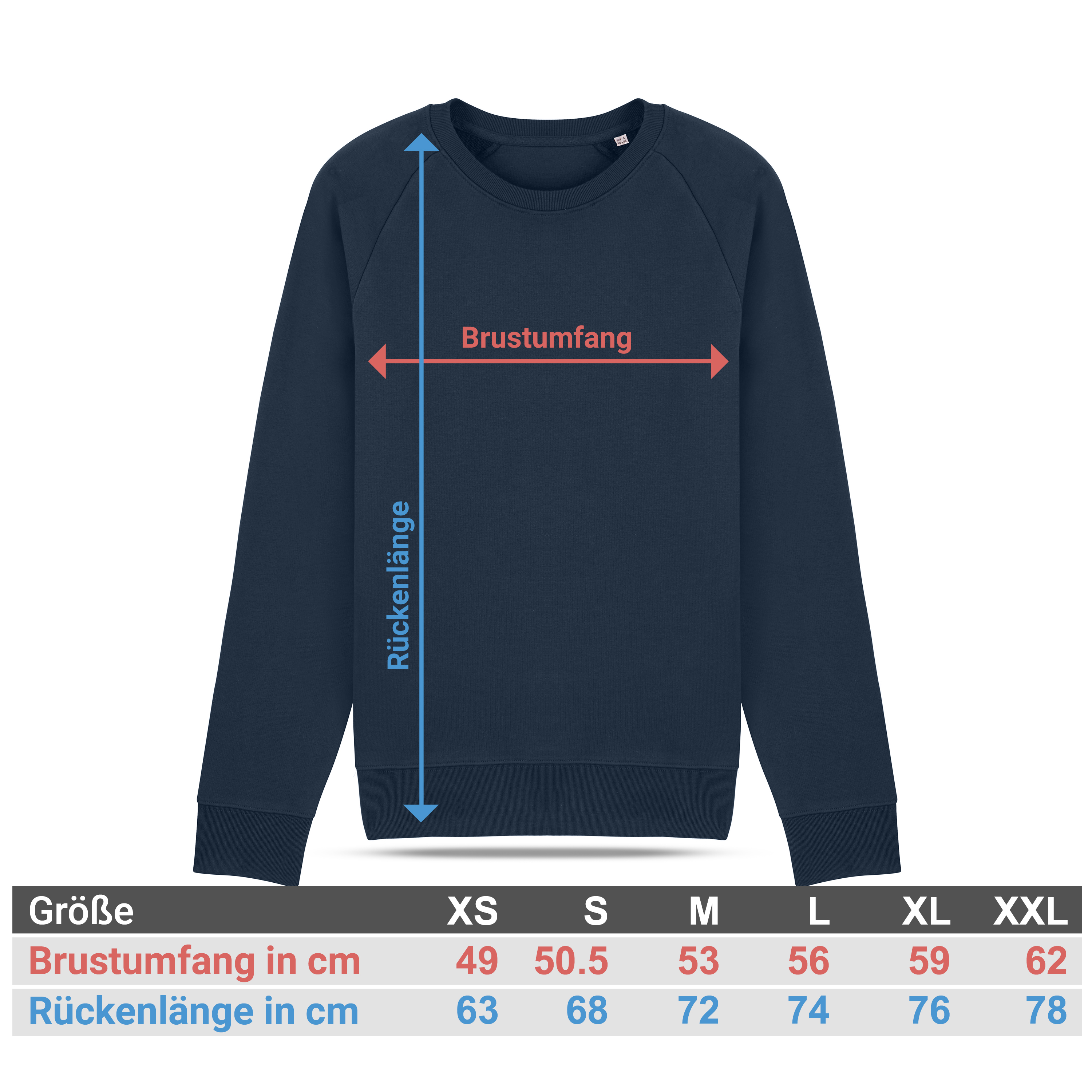 Bio Sweatshirt M Dunkelblau 4