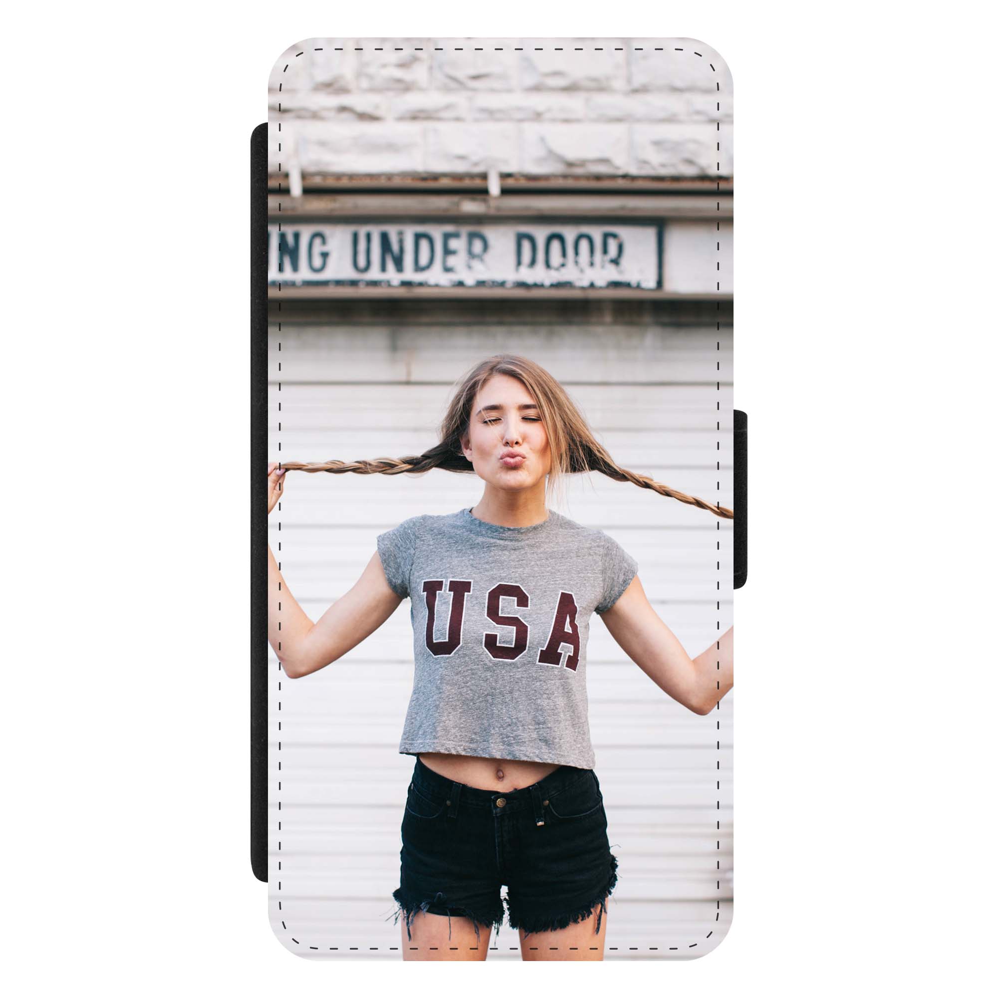 Galaxy A6+ (2018) Flipcase schwarz 2