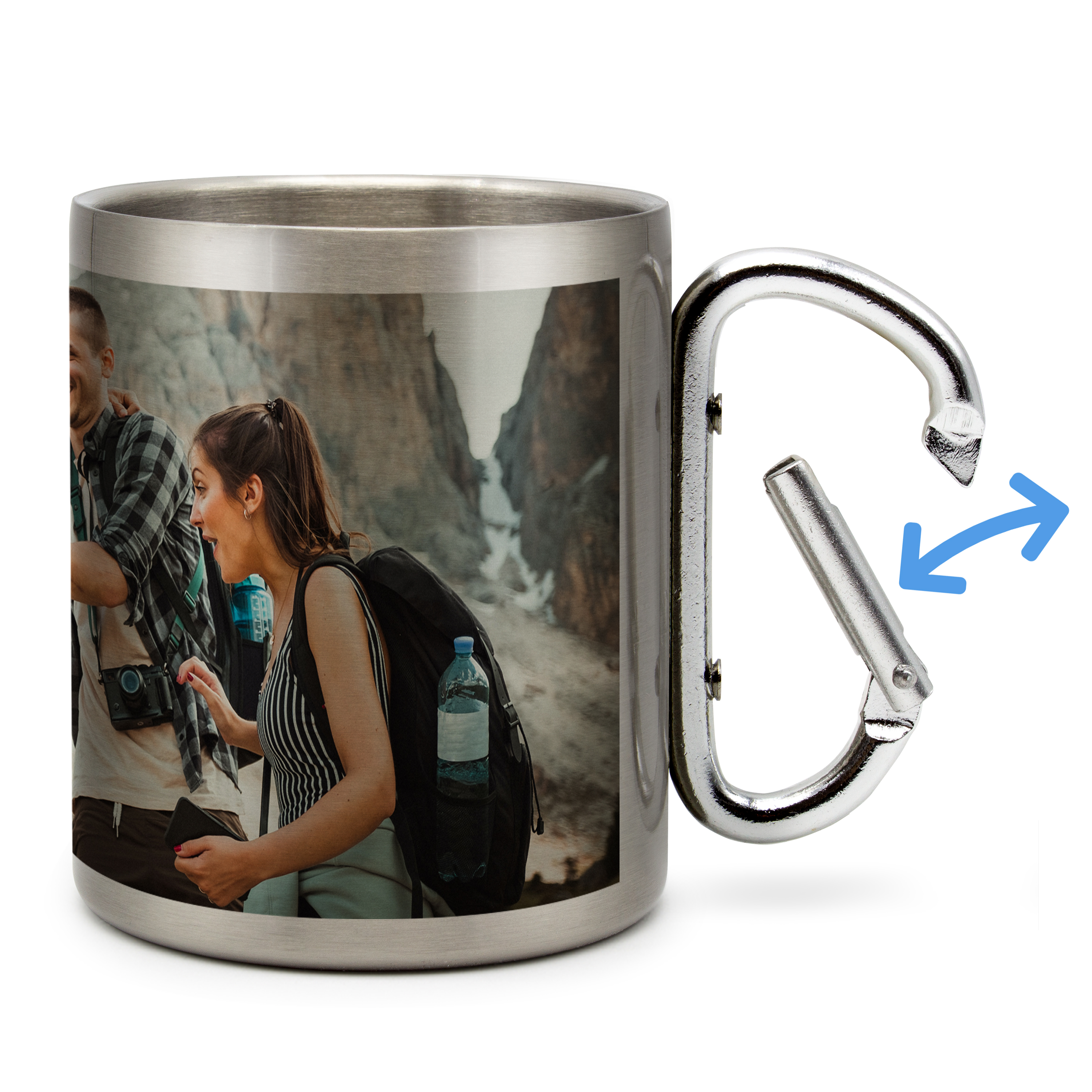 Edelstahltasse mit Karabiner - Standard 2