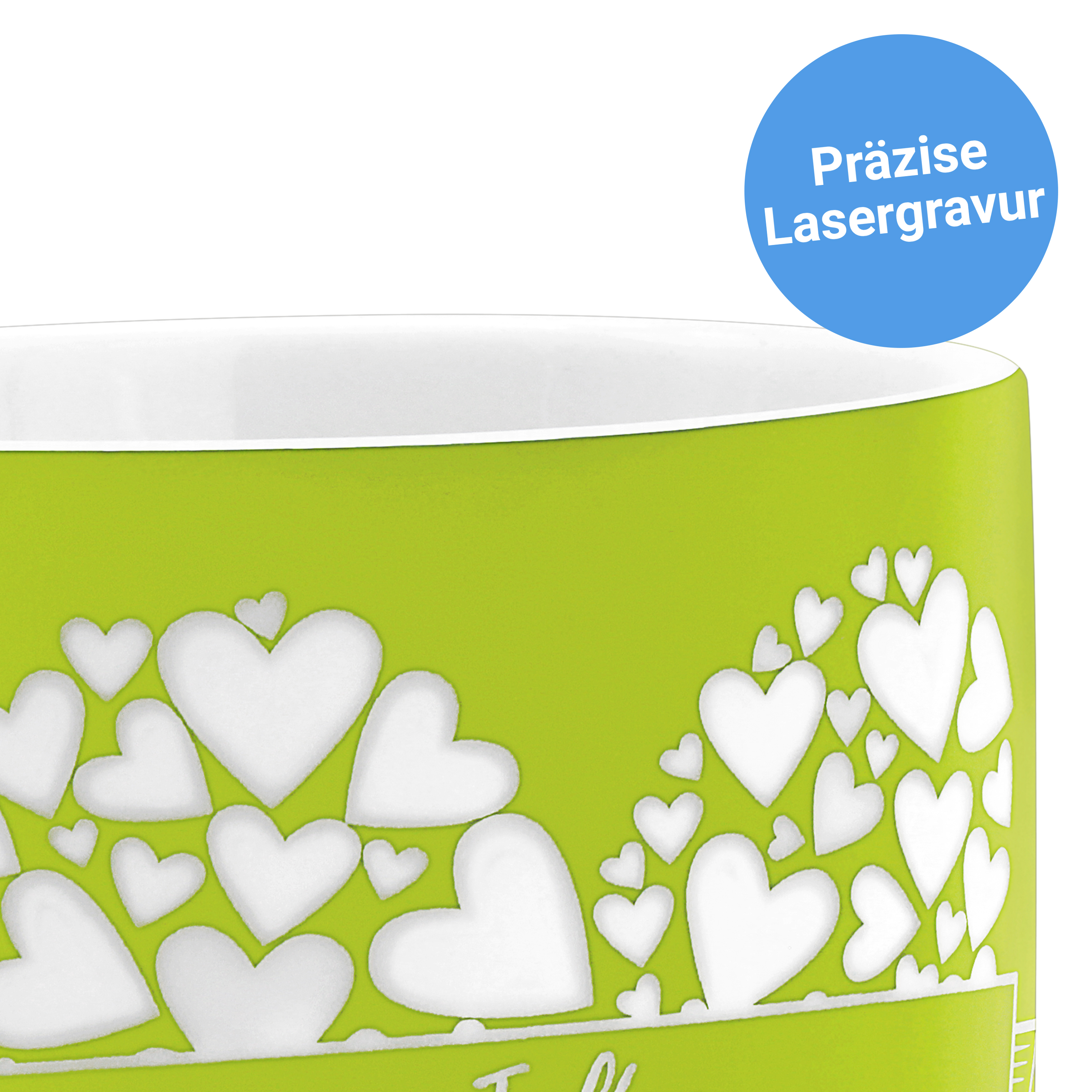 Neon-Tasse - Gravur Neon Gelb 2