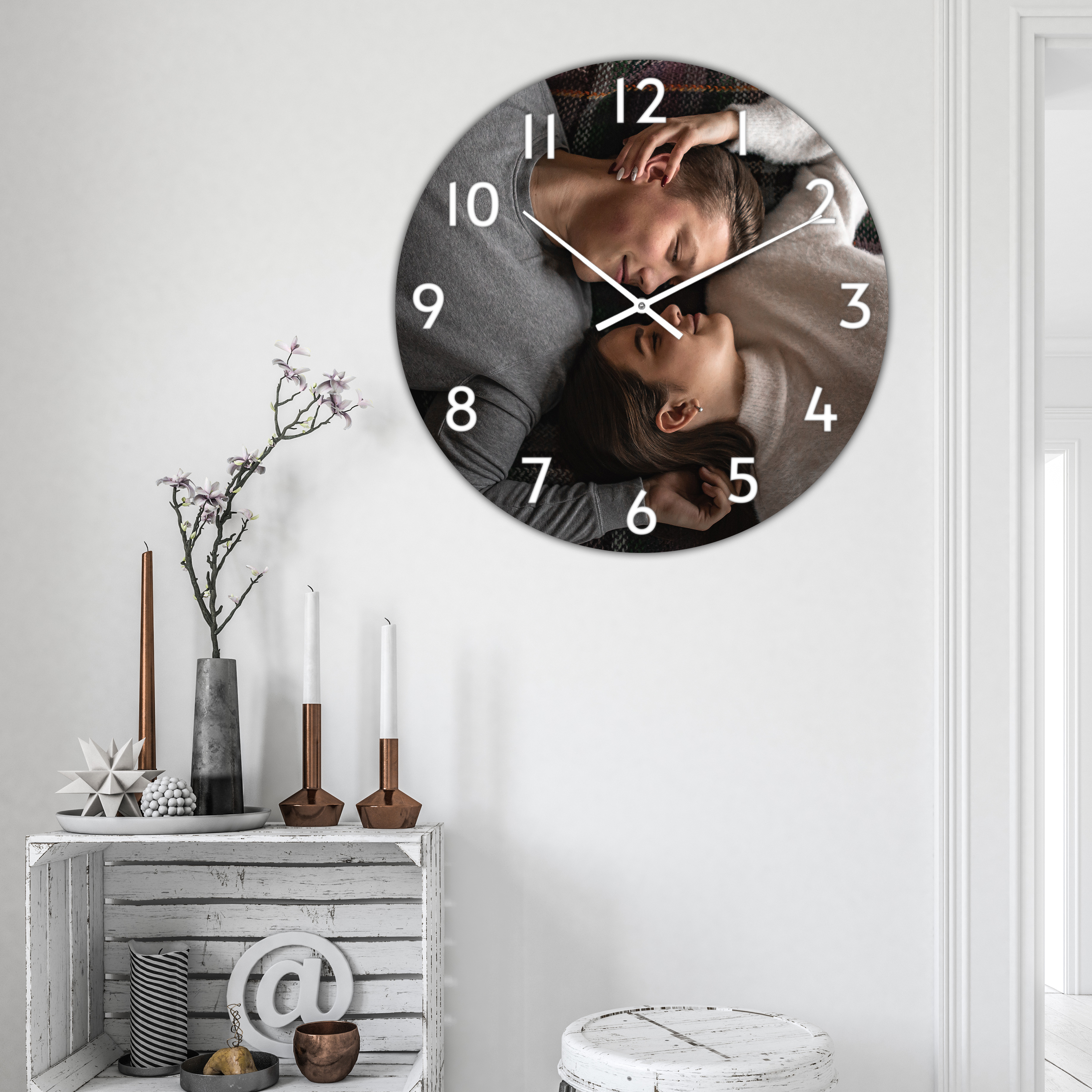 Wanduhr rund klein (26 cm) PVC Hartschaum 7