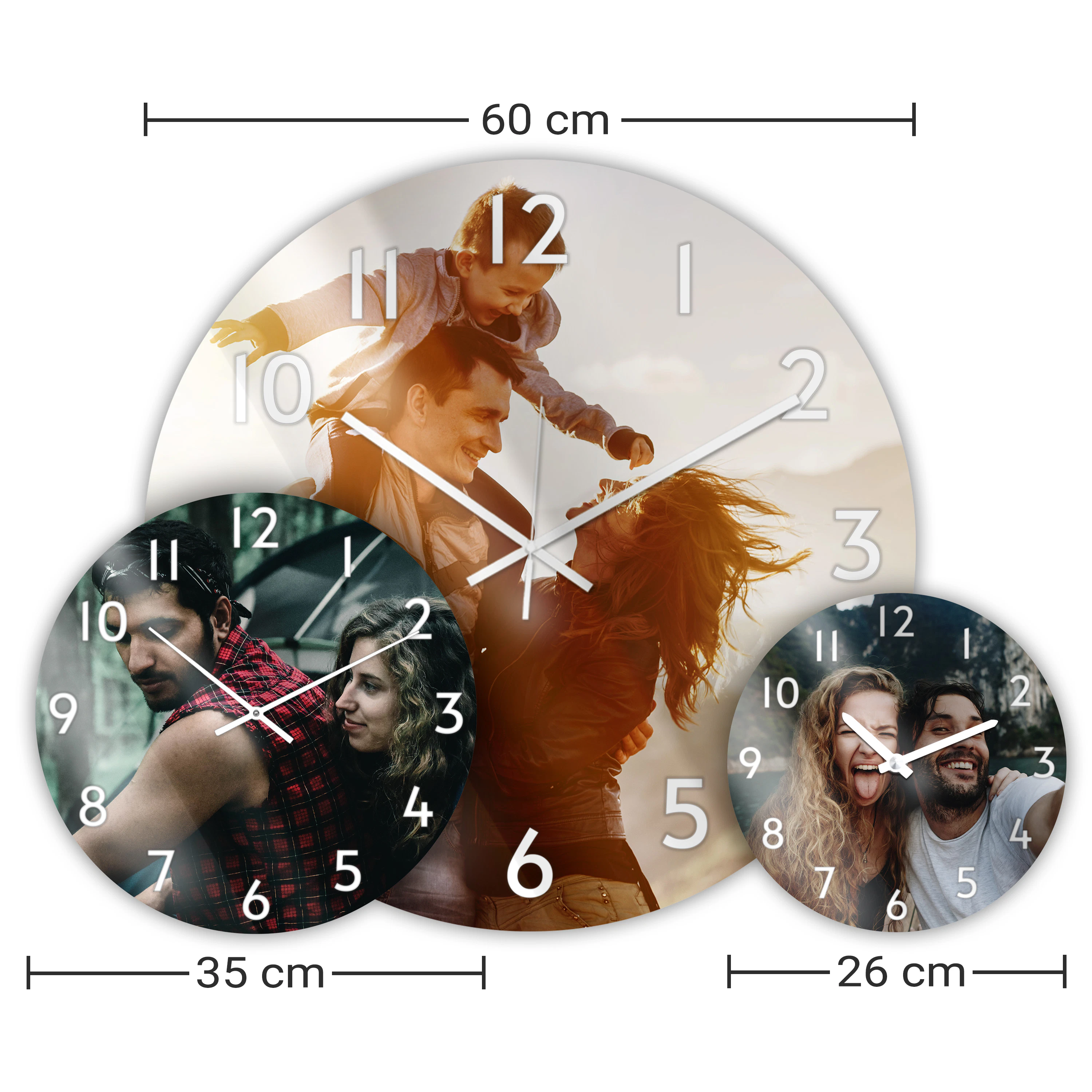 Wanduhr rund klein (26 cm) Acrylglas 2