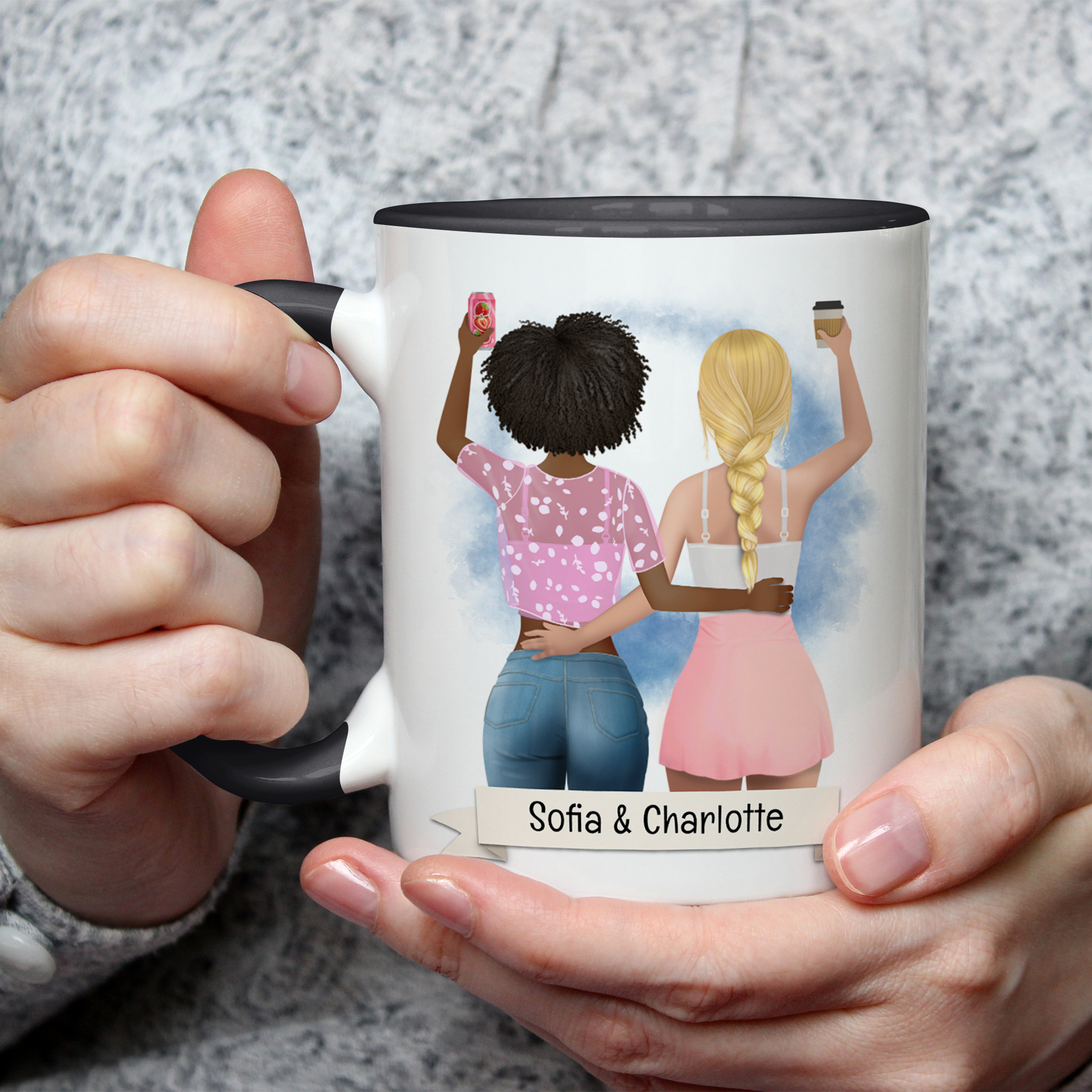 Beste Freundin Tasse Schwarz 5