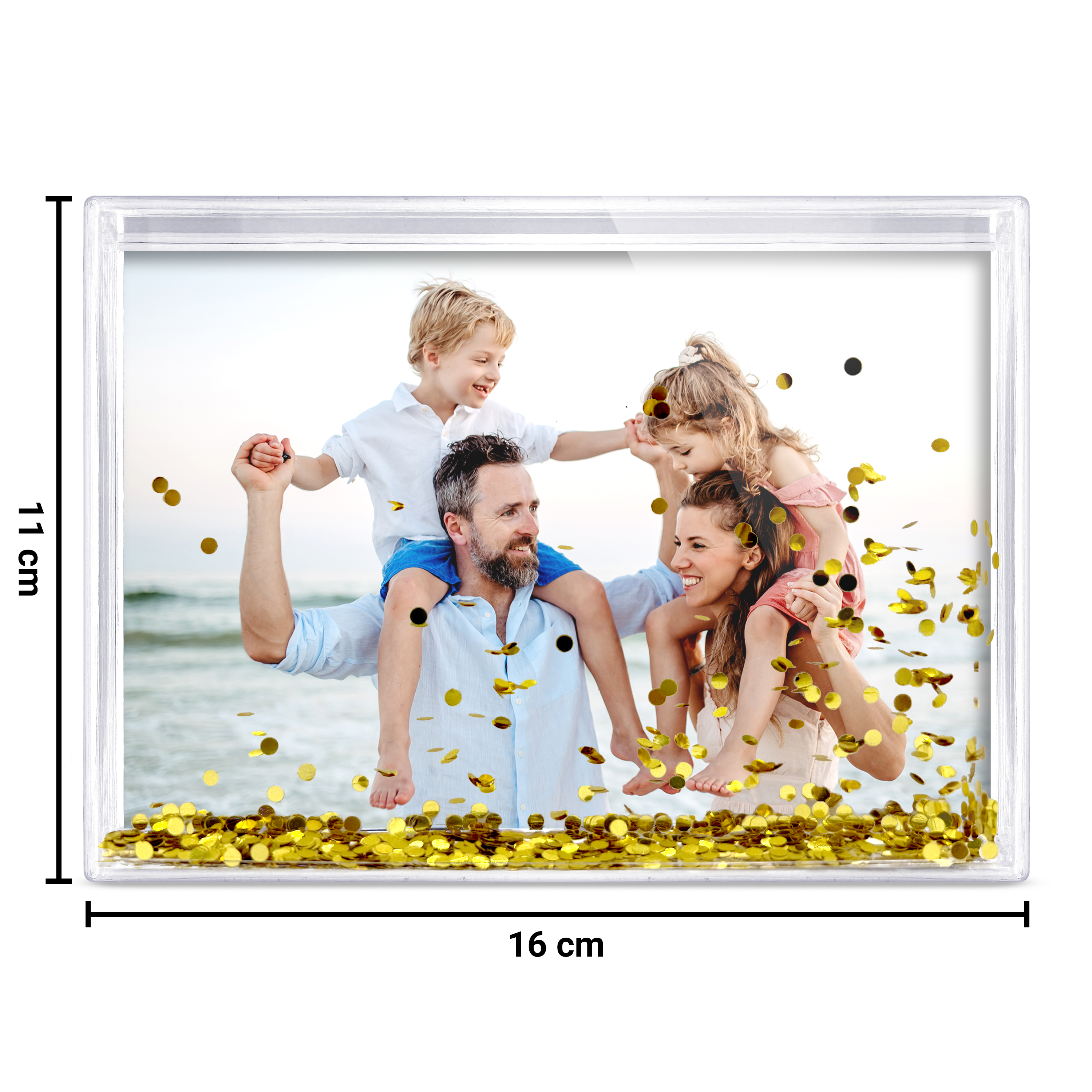 Schüttelrahmen Gold Konfetti 2
