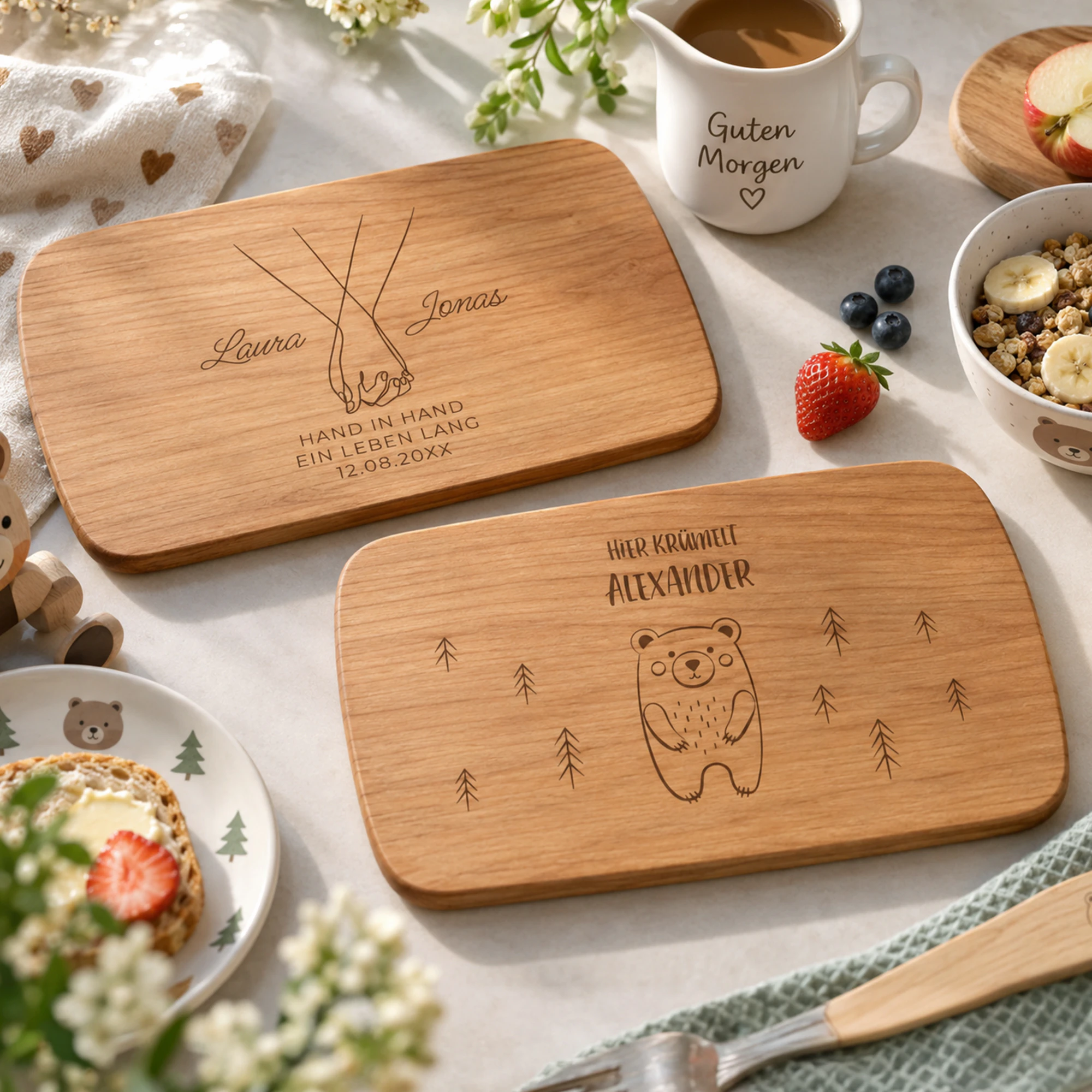 Holz-Frühstücksbrettchen Kirsche 8