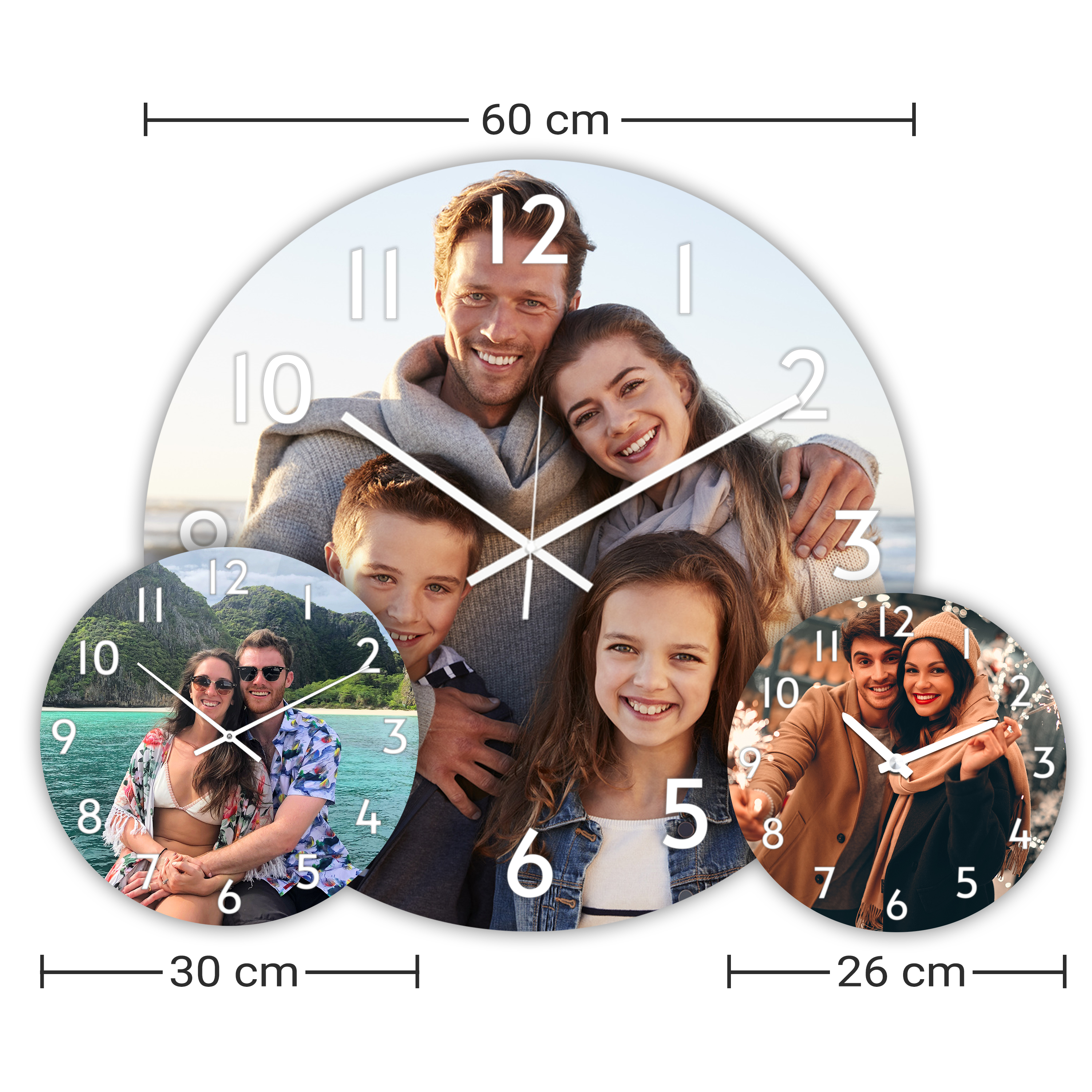 Wanduhr rund klein (26 cm) PVC Hartschaum 2