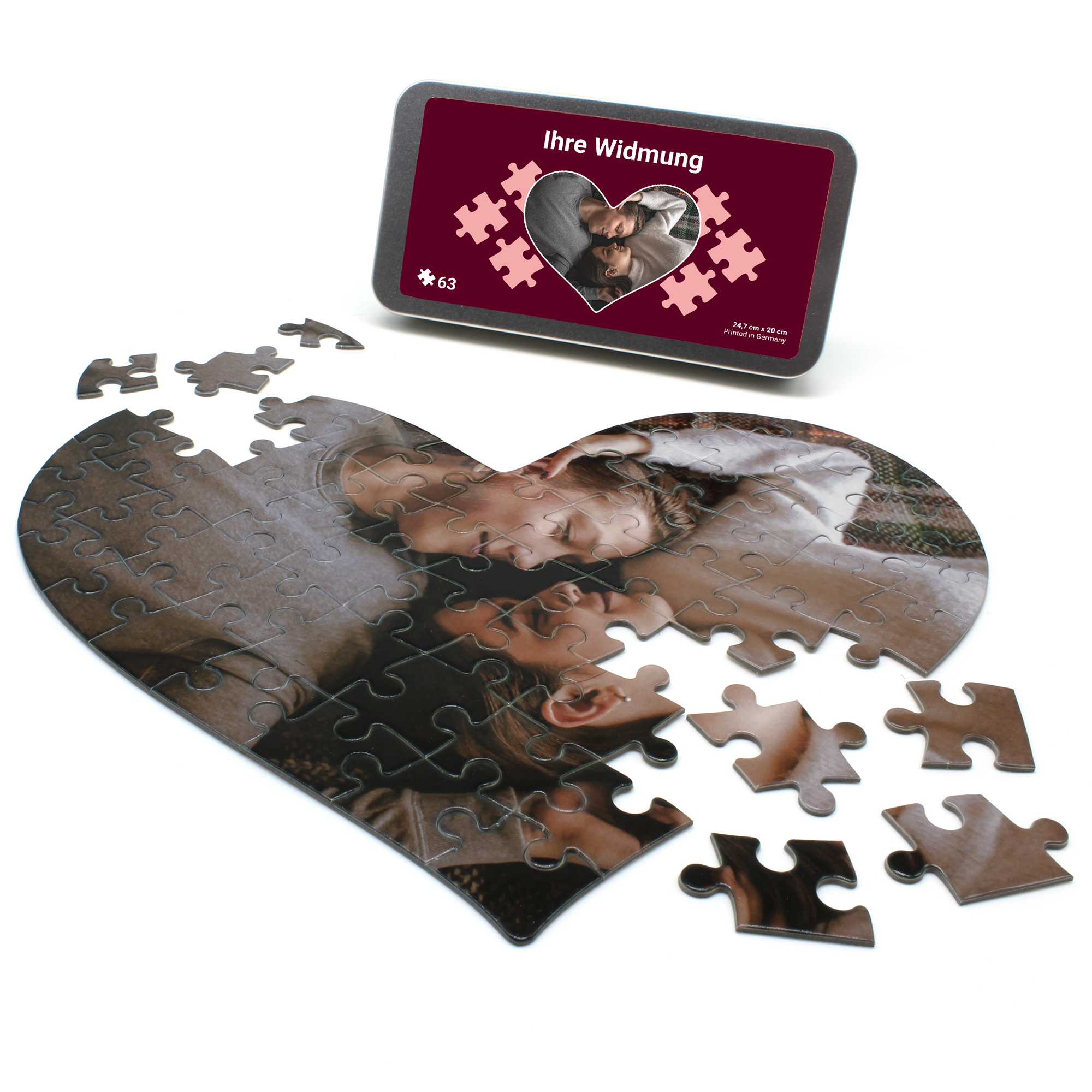 Herzpuzzle M - 24,7 x 20,0 cm (63 Teile) 4