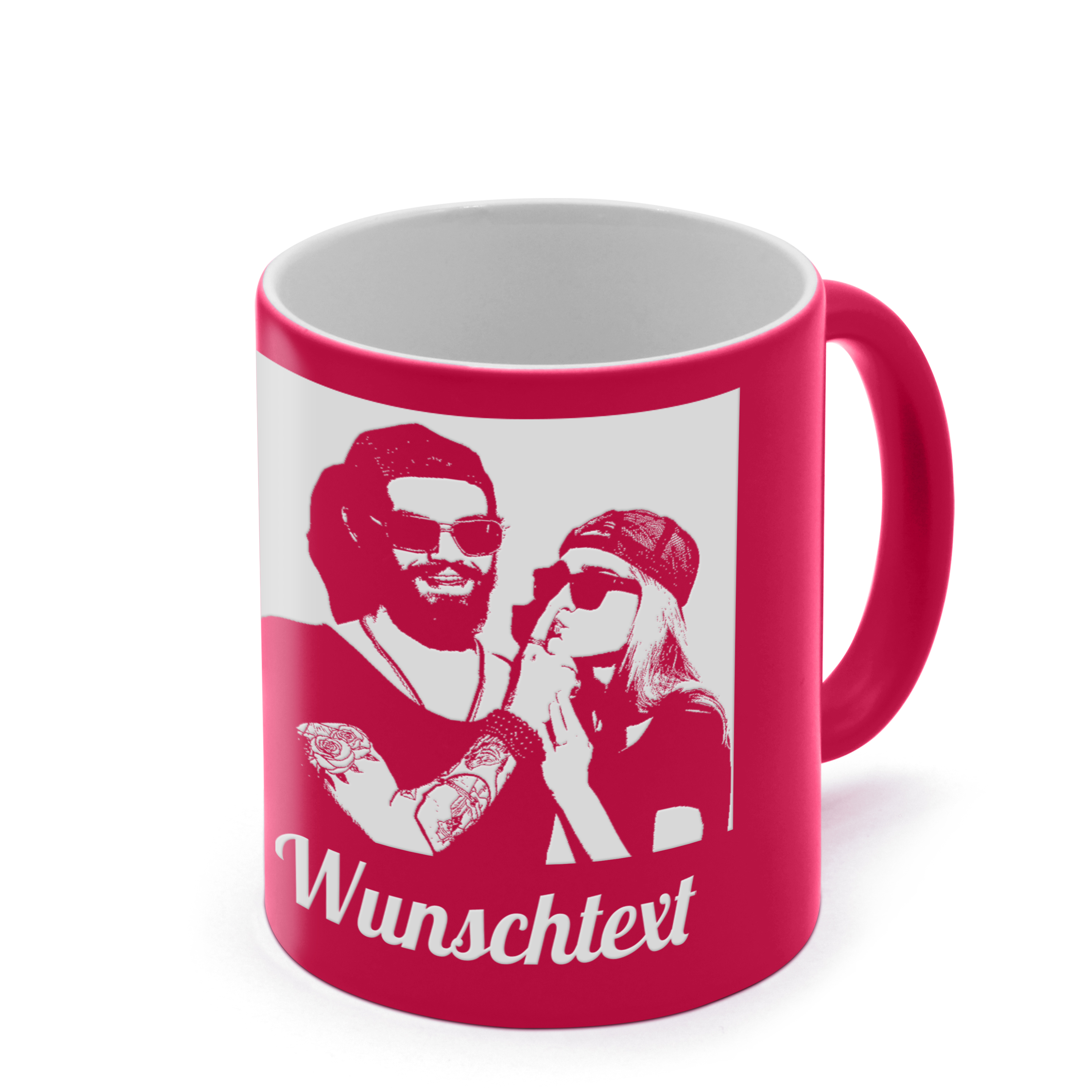 Neon-Tasse - Gravur Neon Pink 1