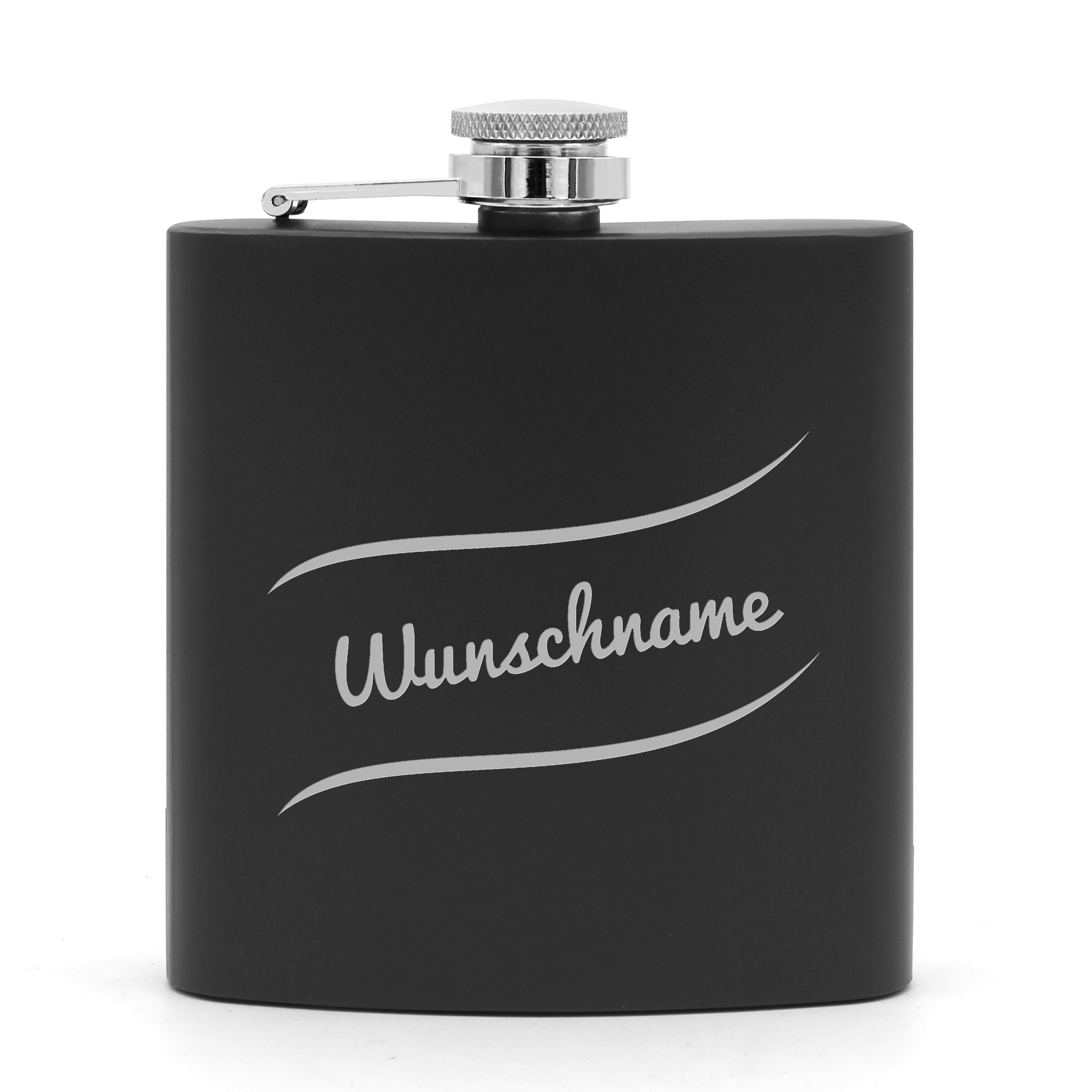 Flachmann Metall-Schwarz 1