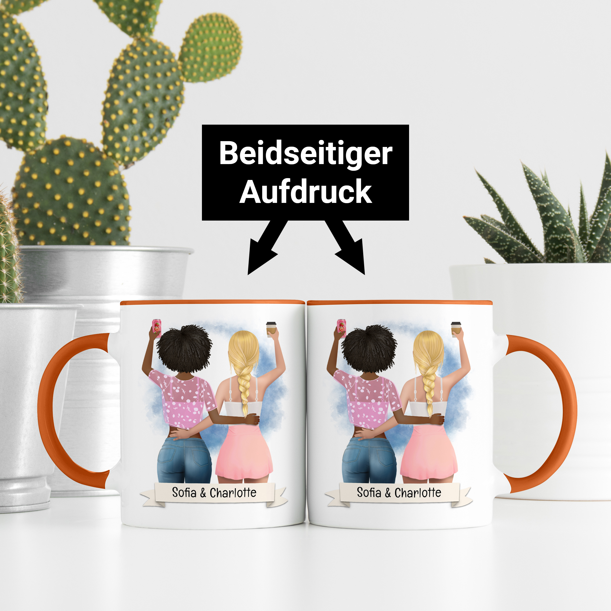 Beste Freundin Tasse Orange 4
